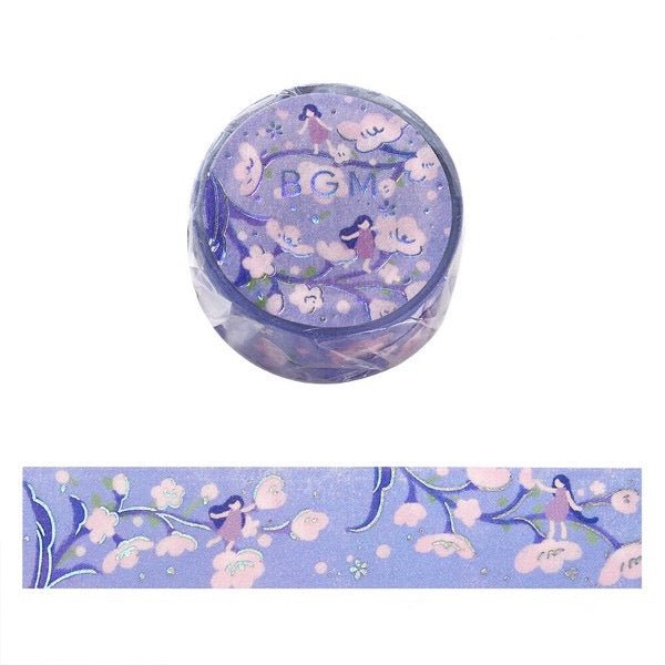 BGM Flower Tale Series 20mm Decorative Washi Tape - Floral Pattern Masking Tape for Scrapbooking, Journaling, DIY Crafts & Home Decor