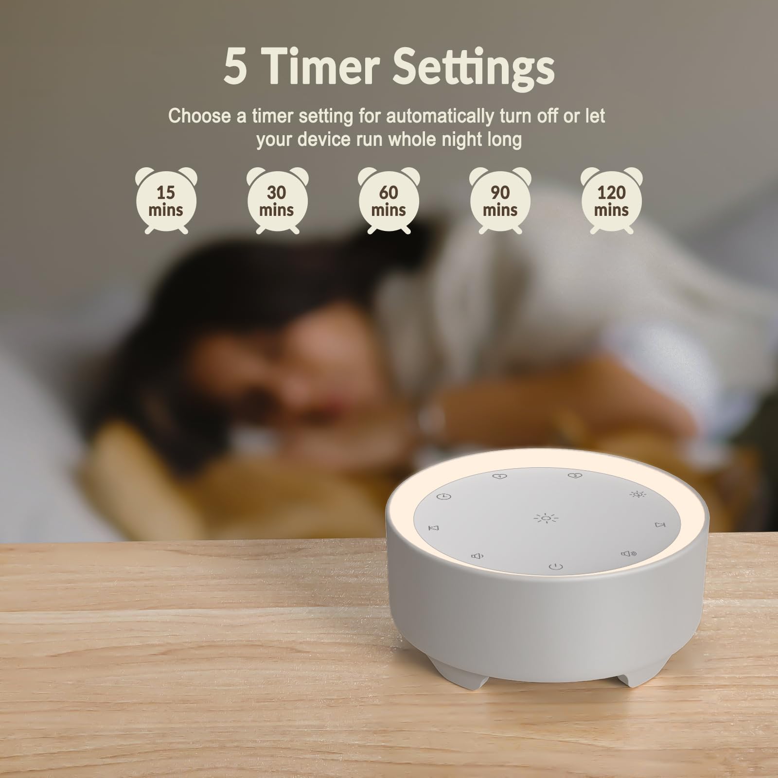 Kipcush White Noise Machine & Night Light - 20 Soothing Sleep Sounds for Adults, Babies & Kids - Portable Sound Machine for Bedroom, Nursery, Office & Travel (Small, Gray) - Perfect for Sleep Aid, Relaxation & Meditation
