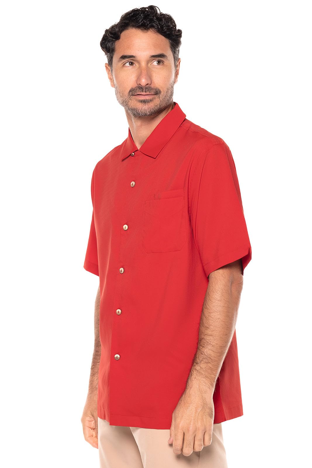 Coolibar UPF 50+ Men's Safari Camp Shirt - Sun Protective Long Sleeve Button Down Shirt for Outdoor Hiking, Fishing & Travel - UV Protection Clothing for Men