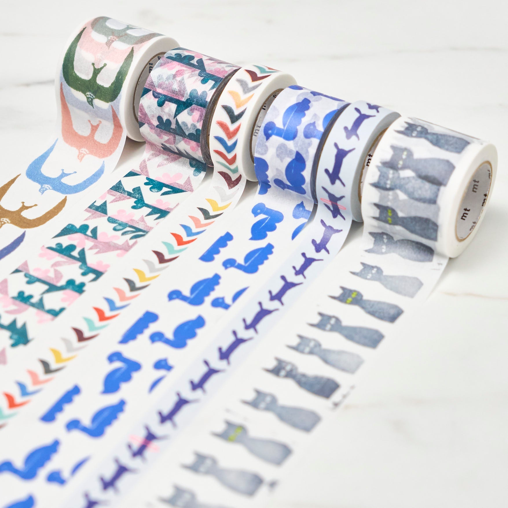 Minä Perhonen Nature Silhouette Masking Tape - Decorative Washi Tape for Scrapbooking, Journaling, Gift Wrapping & DIY Crafts - Floral Design Japanese Paper Tape by Kamoi Kakoshi Co.