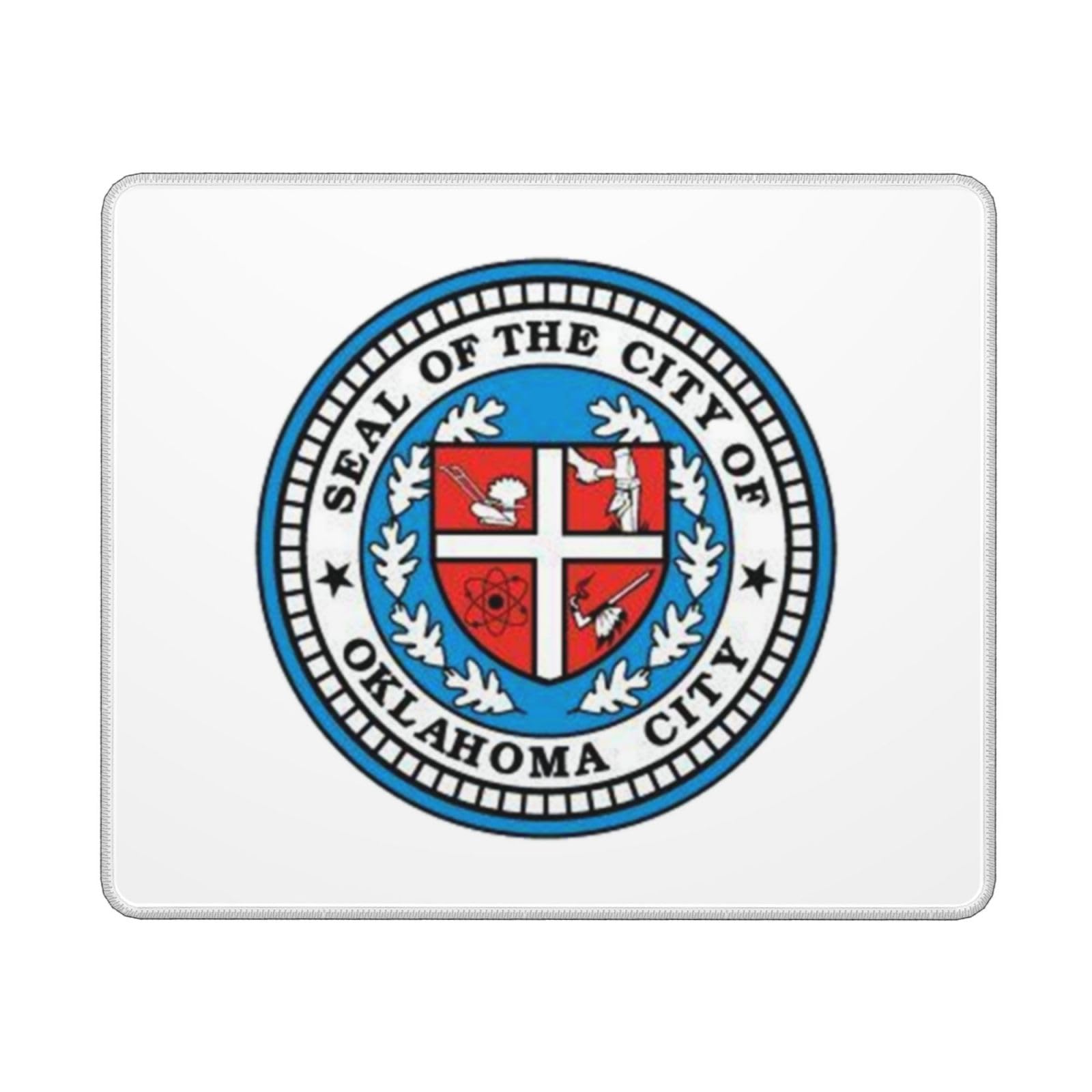 Oklahoma City Flag Mouse Pad - 10x12 Inch Non-Slip Rubber Gaming Mousepad for Office & Laptop Use | Waterproof Computer Mouse Mat for Home, Work & Gaming Setup