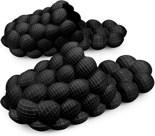 Bubble Slides Massage Slippers for Women & Men - Non-Slip Spa & Gym Slippers with Soft Pillow Support - Stress Relief & Foot Relaxation - Perfect for Home, Spa, Yoga, and Post-Workout Recovery