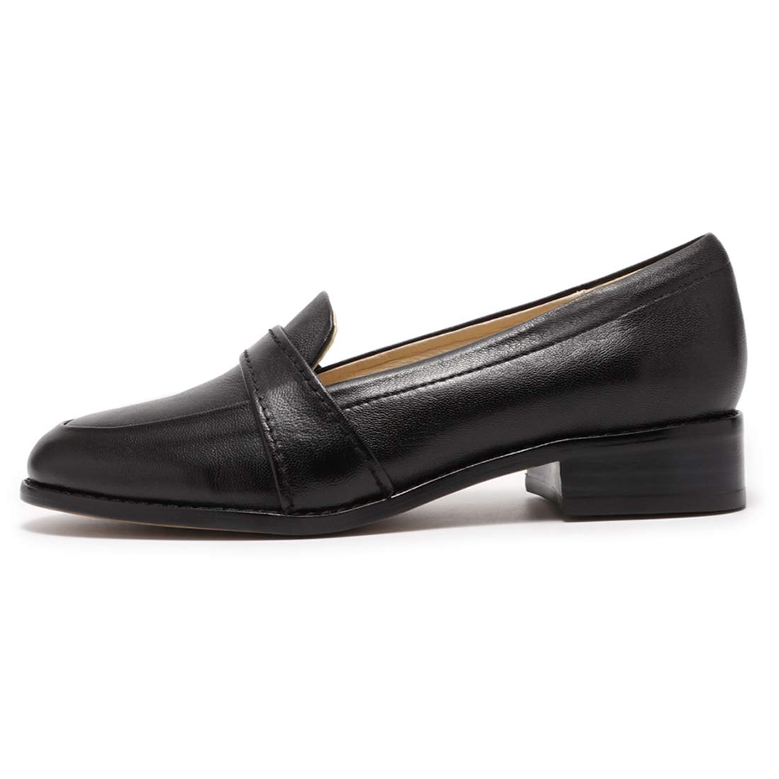 Women's Leather Penny Loafers Slip-On Flats - Comfortable Office Shoes for Professional Women | Business Casual & Everyday Wear