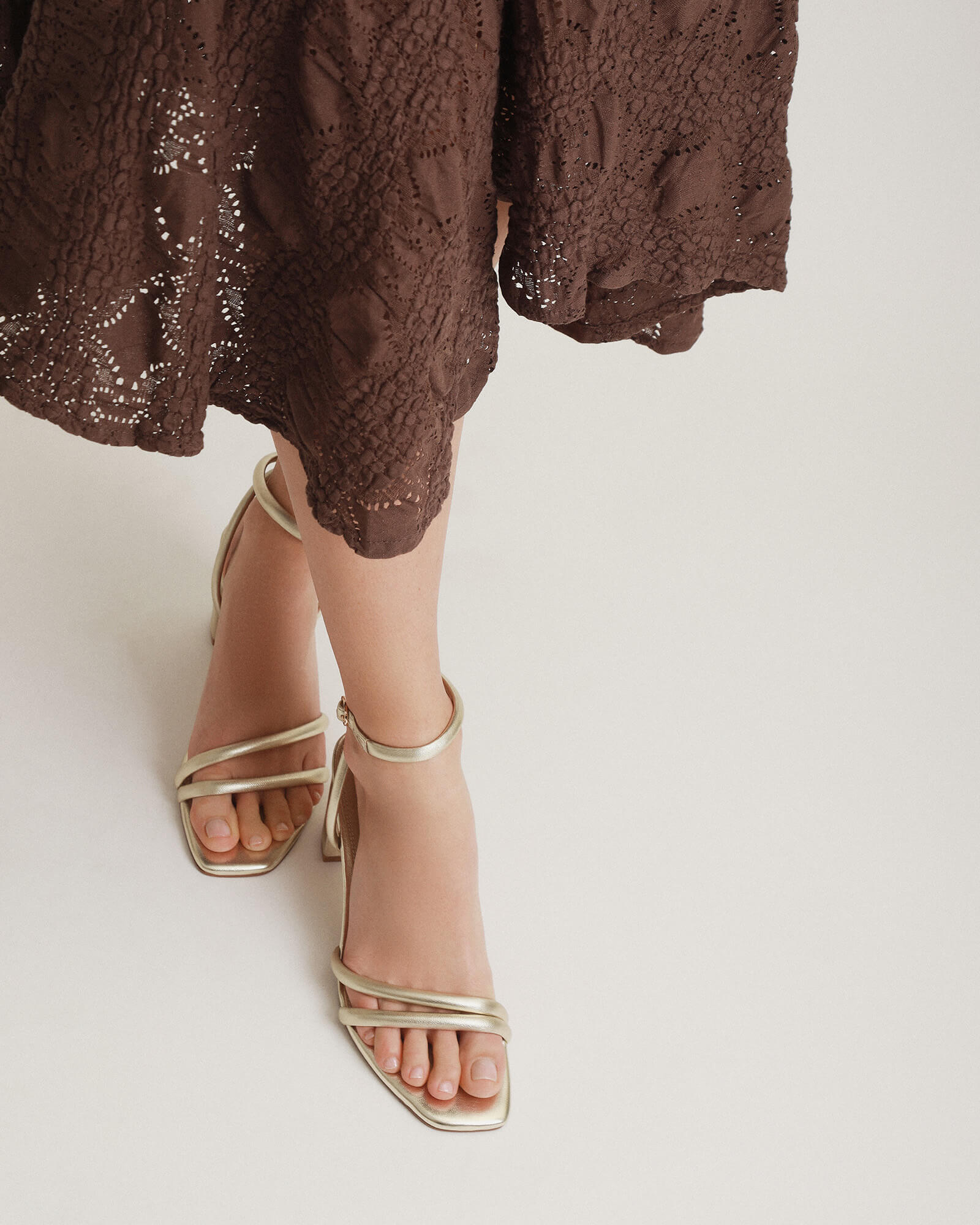 Nino High Heel Sandals for Women - Soft Gold Leather Strappy Summer Dress Shoes | Perfect for Weddings, Parties & Beach Vacations