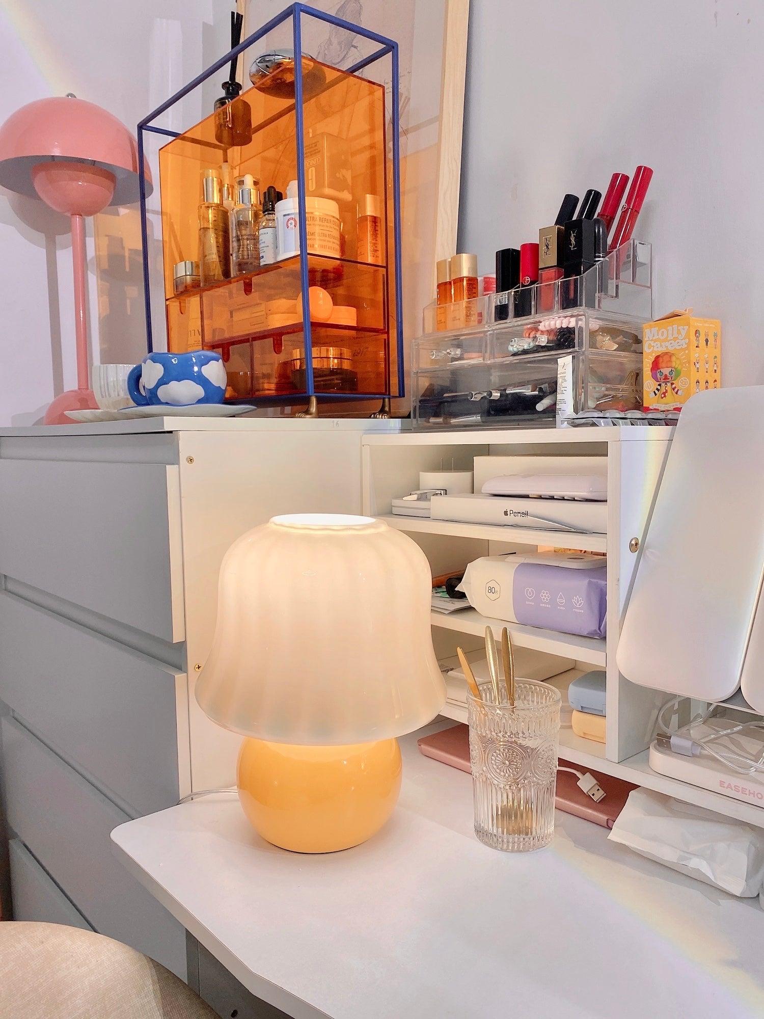 Creamy Mushroom Table Lamp - Soft Glow Night Light for Bedroom, Nursery, Living Room - Cozy & Decorative Lighting for Home Decor
