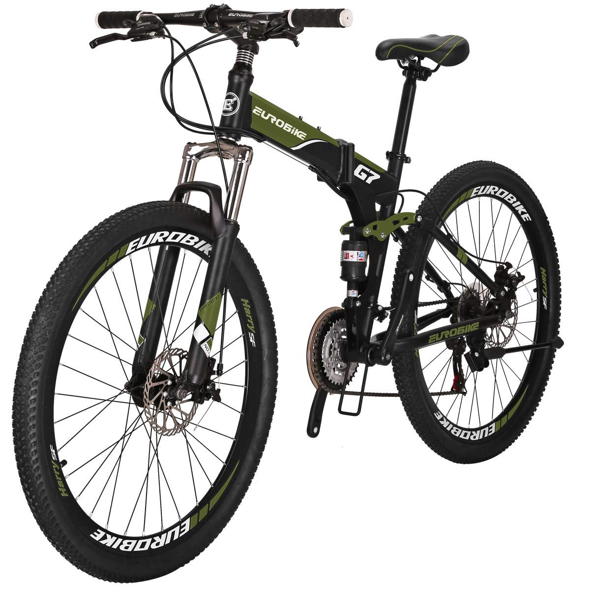 **Men's 21-Speed Folding Mountain Bike - 26/27.5 Inch Wheels, Dual Suspension - Perfect for Trail Riding, Commuting & Outdoor Adventures**