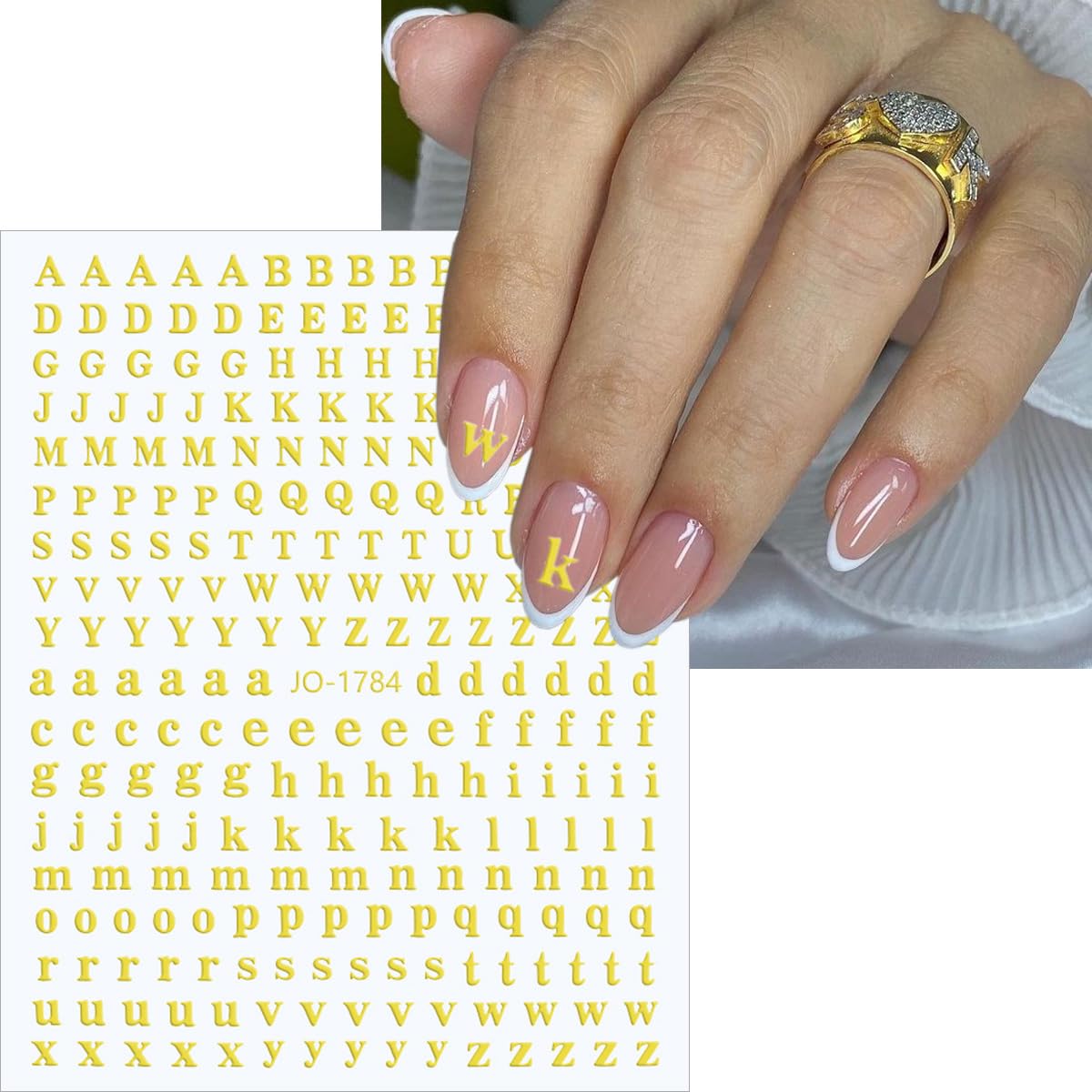 3D Self-Adhesive Alphabet Nail Art Stickers - Black White Gold Silver Laser Letter Nail Decals for Women & Girls | DIY Acrylic Nails, Manicure Supplies | Perfect for Parties, Weddings, and Special Occasions