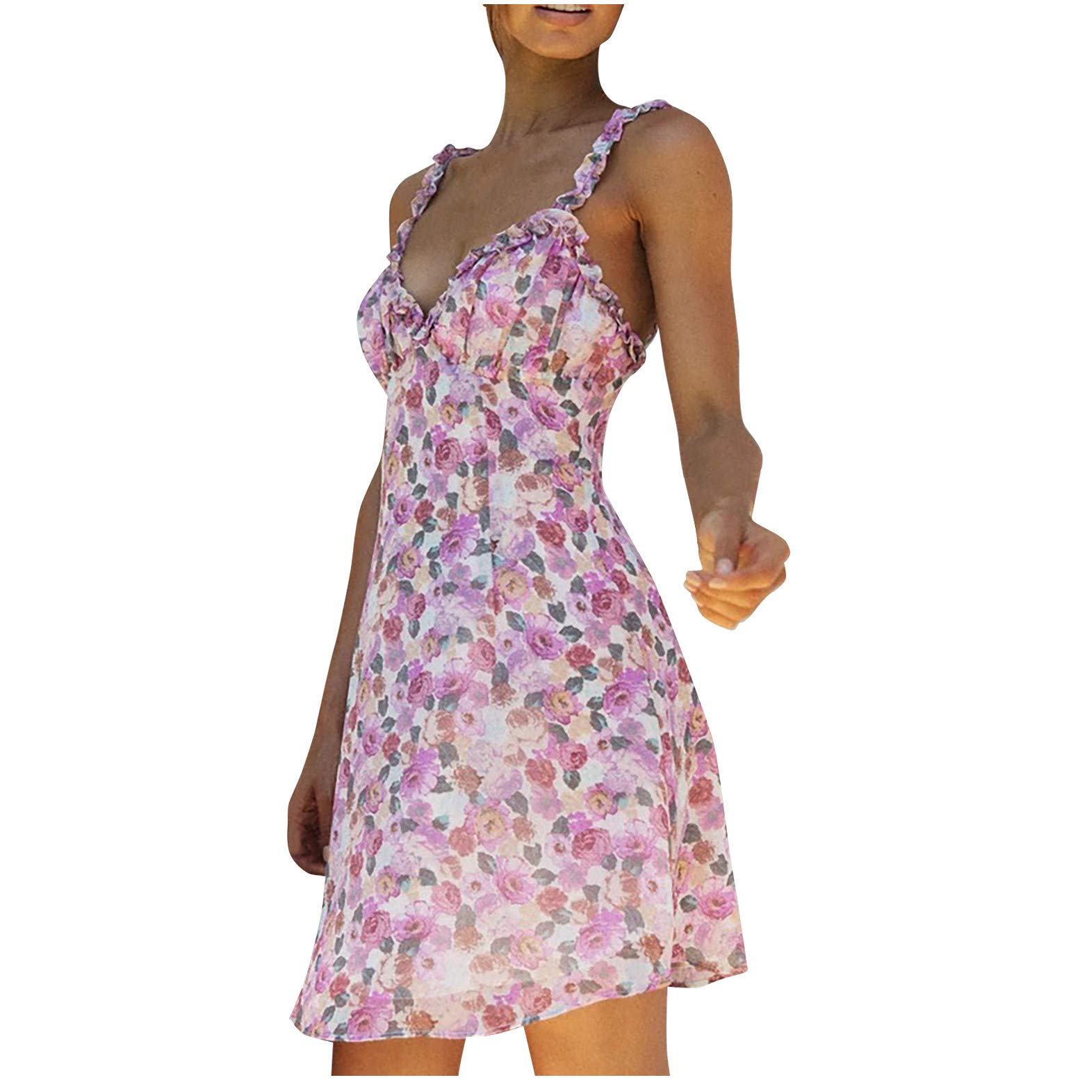 Twoker Women's Long Print Slim Dresses - Elegant Casual Summer Maxi Dress for Beach, Party & Everyday Wear
