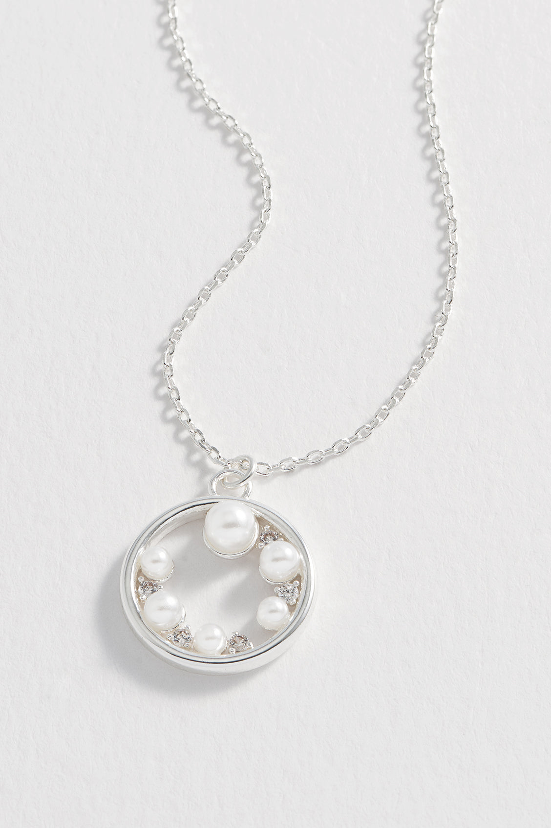 Elegant Pearl CZ Cut Out Pendant Necklace for Women - Perfect for Weddings, Parties & Special Occasions