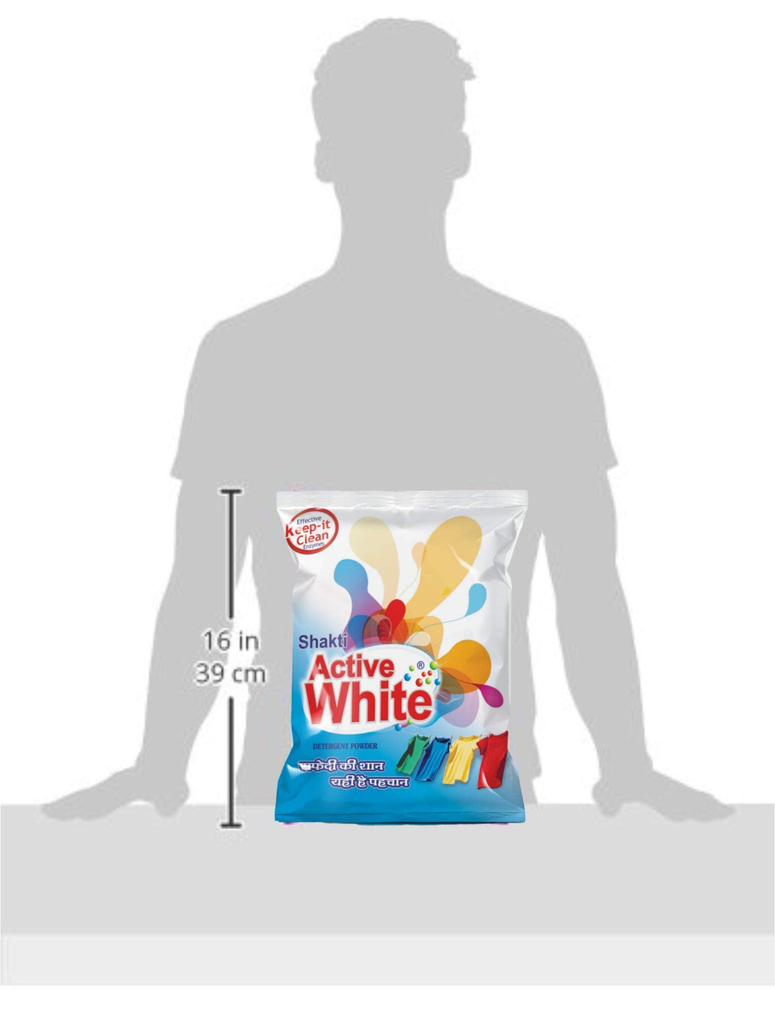 Active White Laundry Detergent Powder 4kg - Heavy Duty for Family & Commercial Use