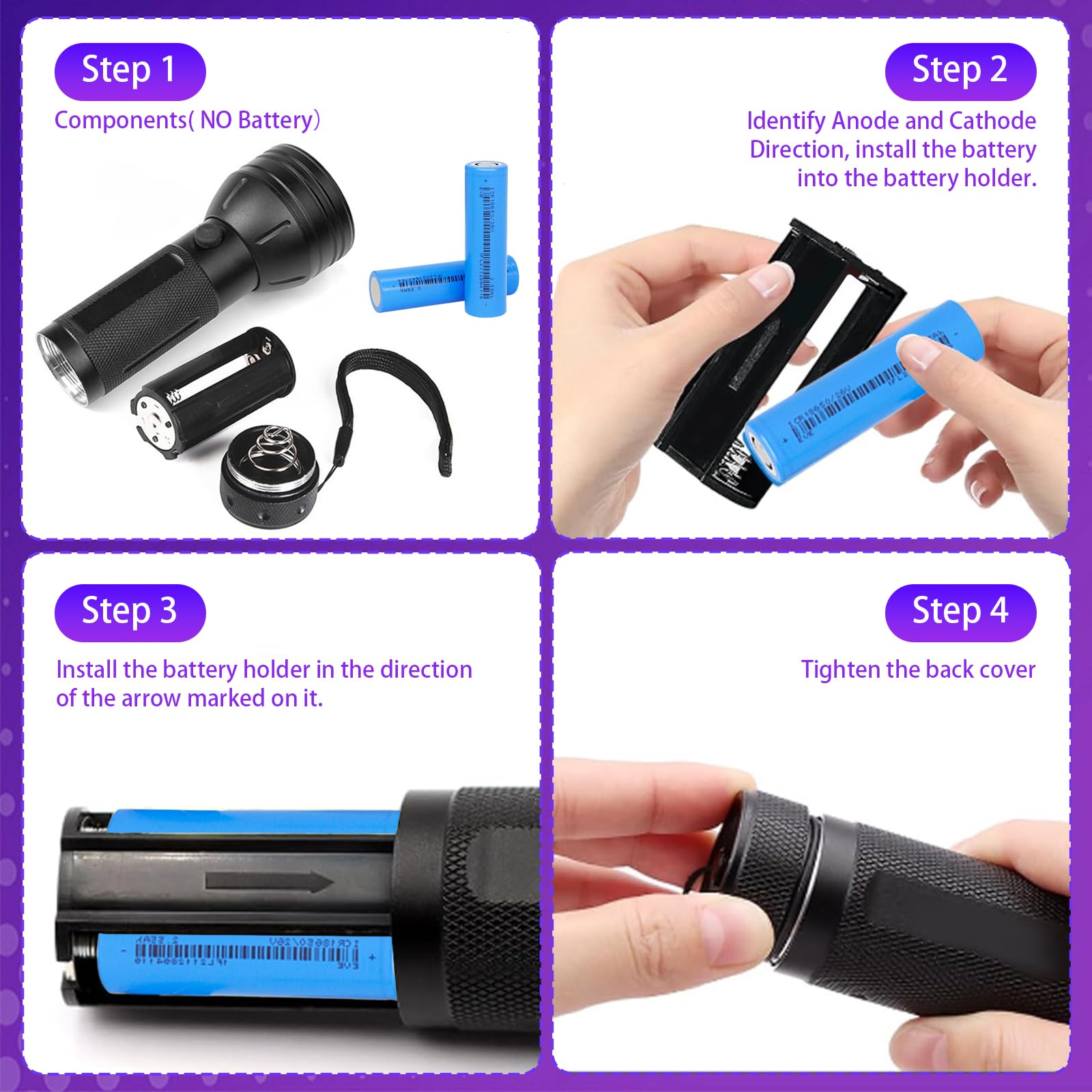 Auto AC Leak Detector Kit with UV Flashlight & Oil Dye - Professional Air Conditioner Leak Detection Tool with Protective Glasses - Perfect for Car AC Repair, HVAC Maintenance, and Refrigerant Leak Testing