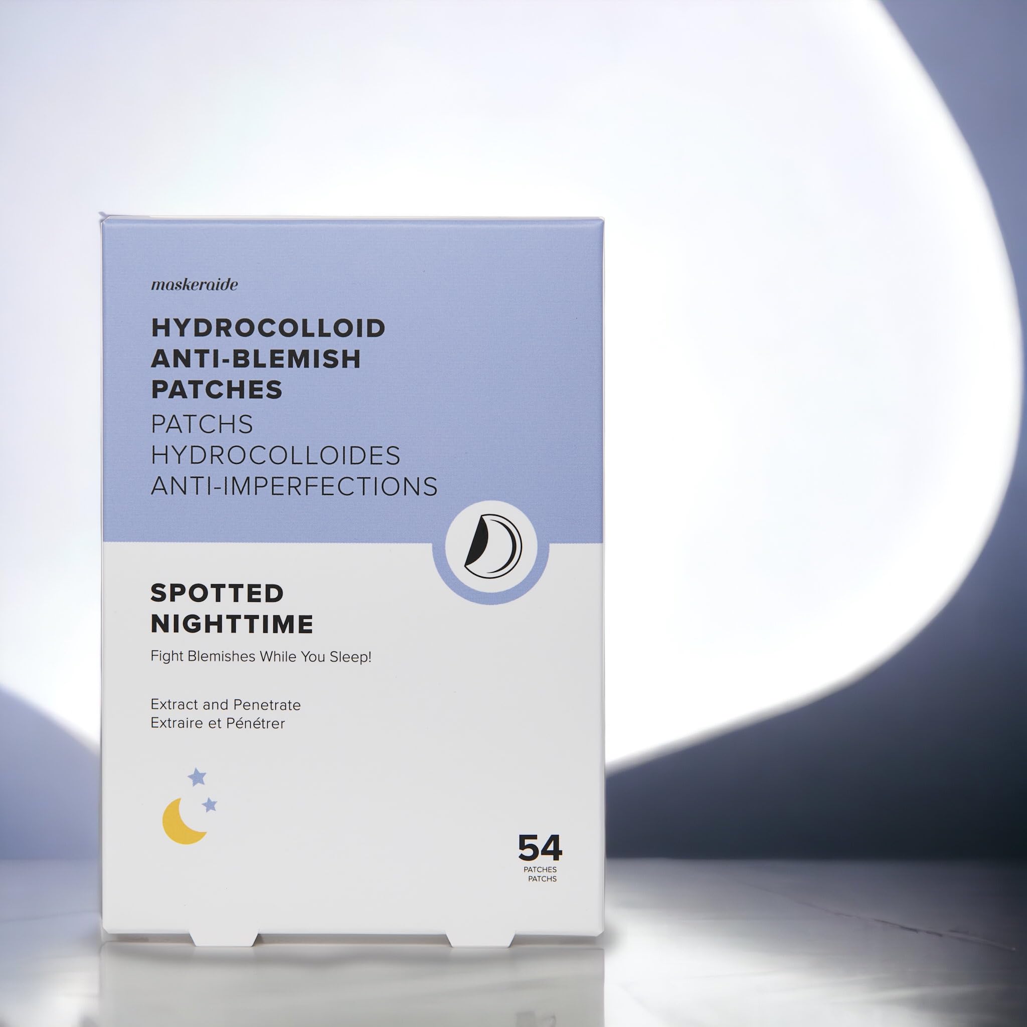 Spotted Nighttime Hydrocolloid Acne Pimple Patches - 54 Count, 2 Sizes (Large & Small) for Blemish Treatment | Vegan & Cruelty-Free | Absorbs Impurities Overnight | Perfect for Teen & Adult Skin Care Routine