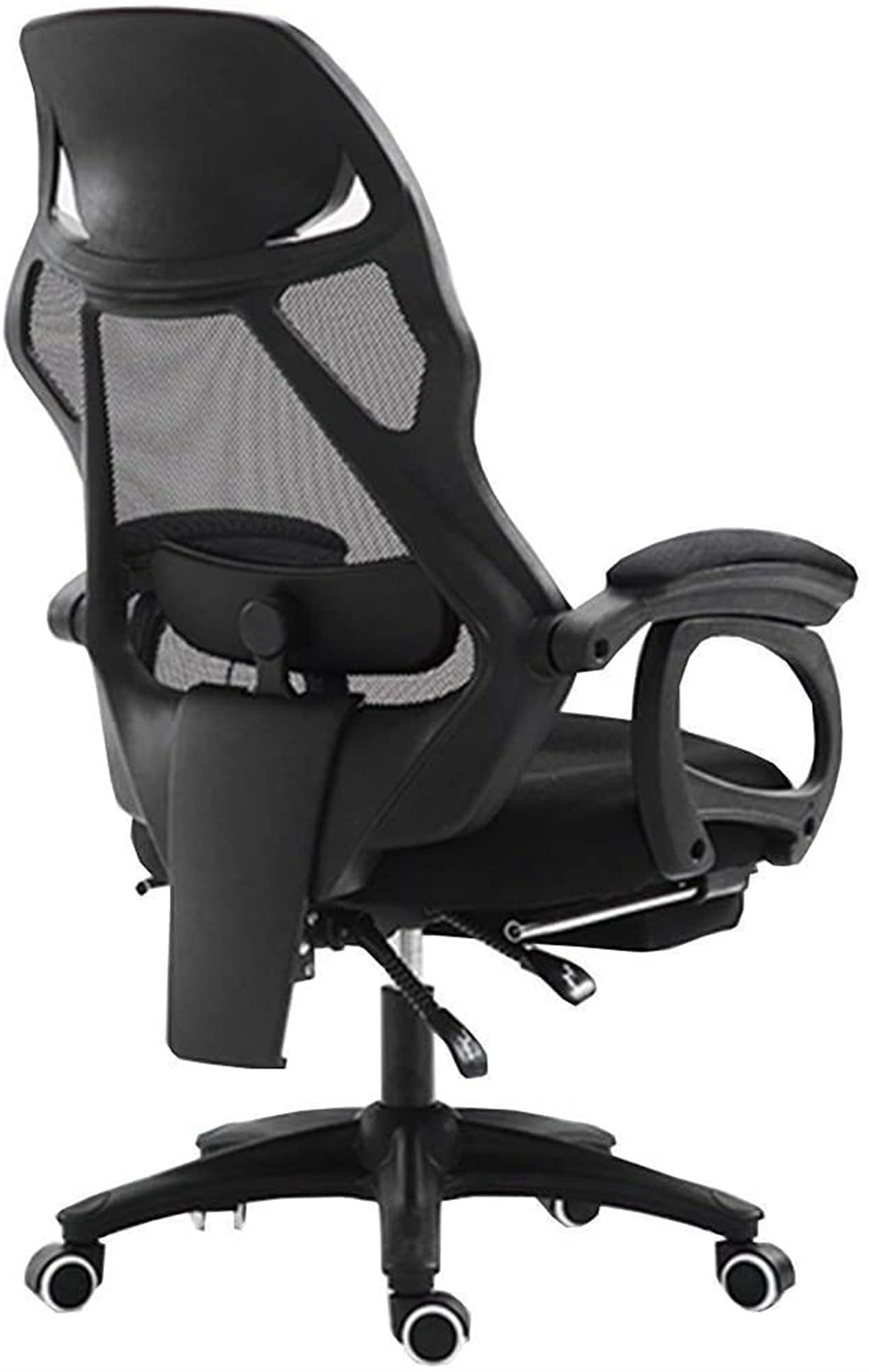 Ergonomic Mesh Office Chair - Adjustable Reclining Computer Chair with Lumbar Support, Swivel & Lift Function for Home Office, Gaming, Conference - Black