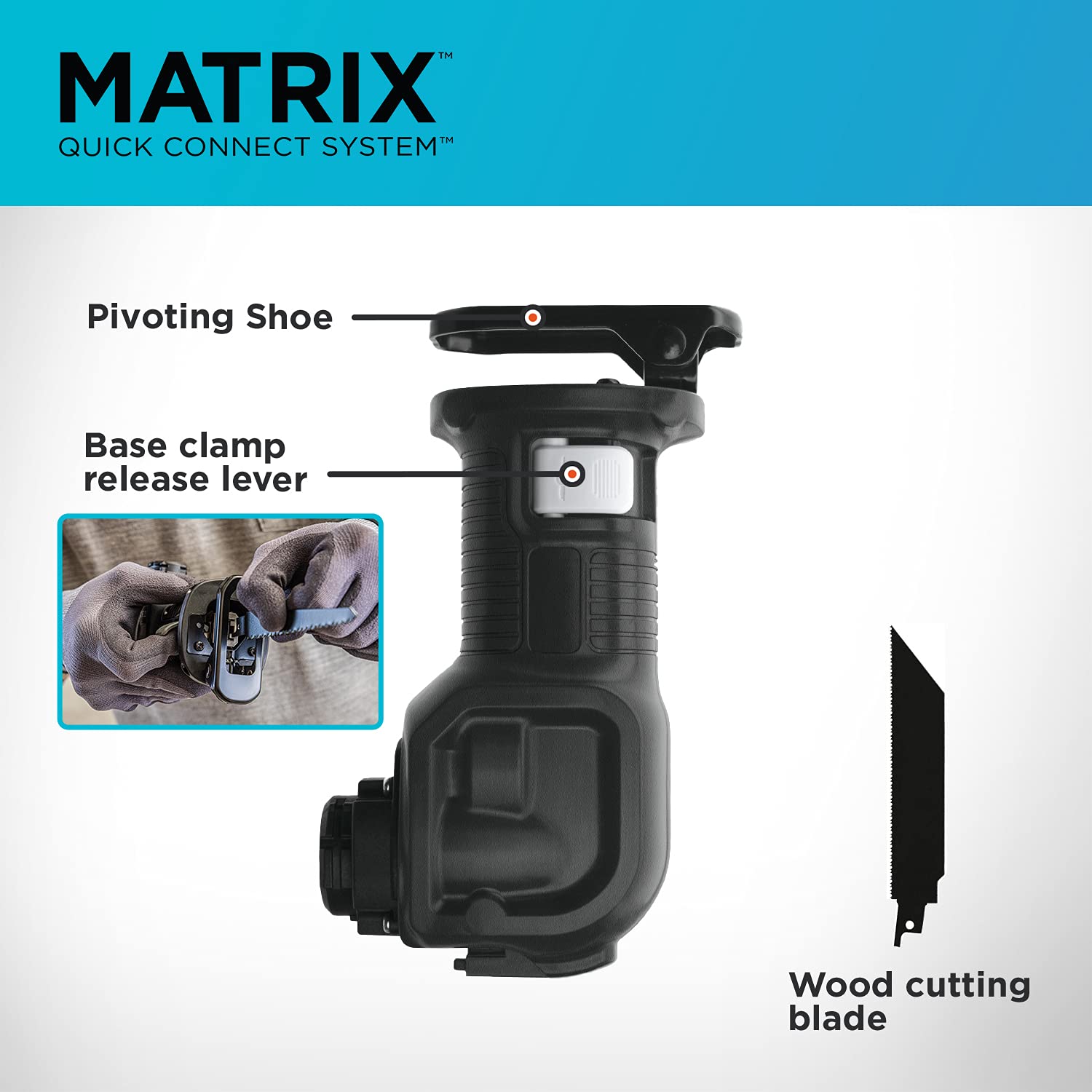 BLACK+DECKER 20V MAX Matrix Cordless Drill Combo Kit with Reciprocating Saw Attachment (BDCDMT120IA & BDCMTRS) - 2-Tool Power Tool Set for DIY Home Improvement, Woodworking, and Construction Projects