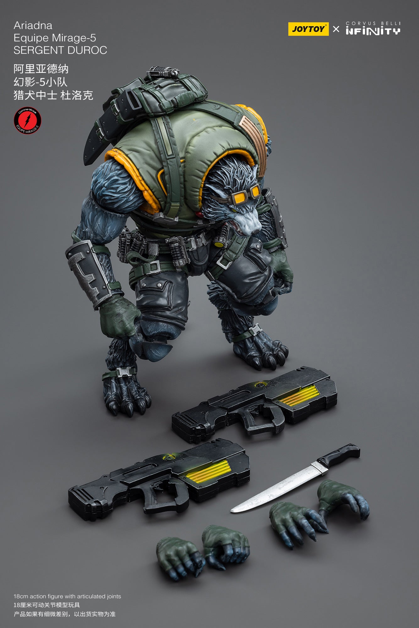 JOYTOY 1/18 Scale 3.75-inch Infinity Ariadna Equipe Mirage 5 Action Figure - Collectible Military Miniature for Wargaming & Display