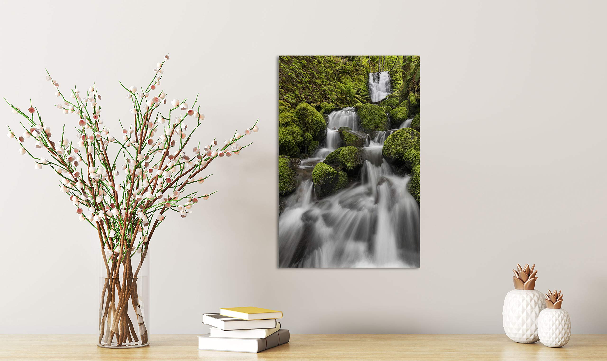 Contemporary Waterfall I by Kathy Mahan - 16x24in Fine Art Giclee Print on Paper | Wall Decor for Living Room, Bedroom & Office
