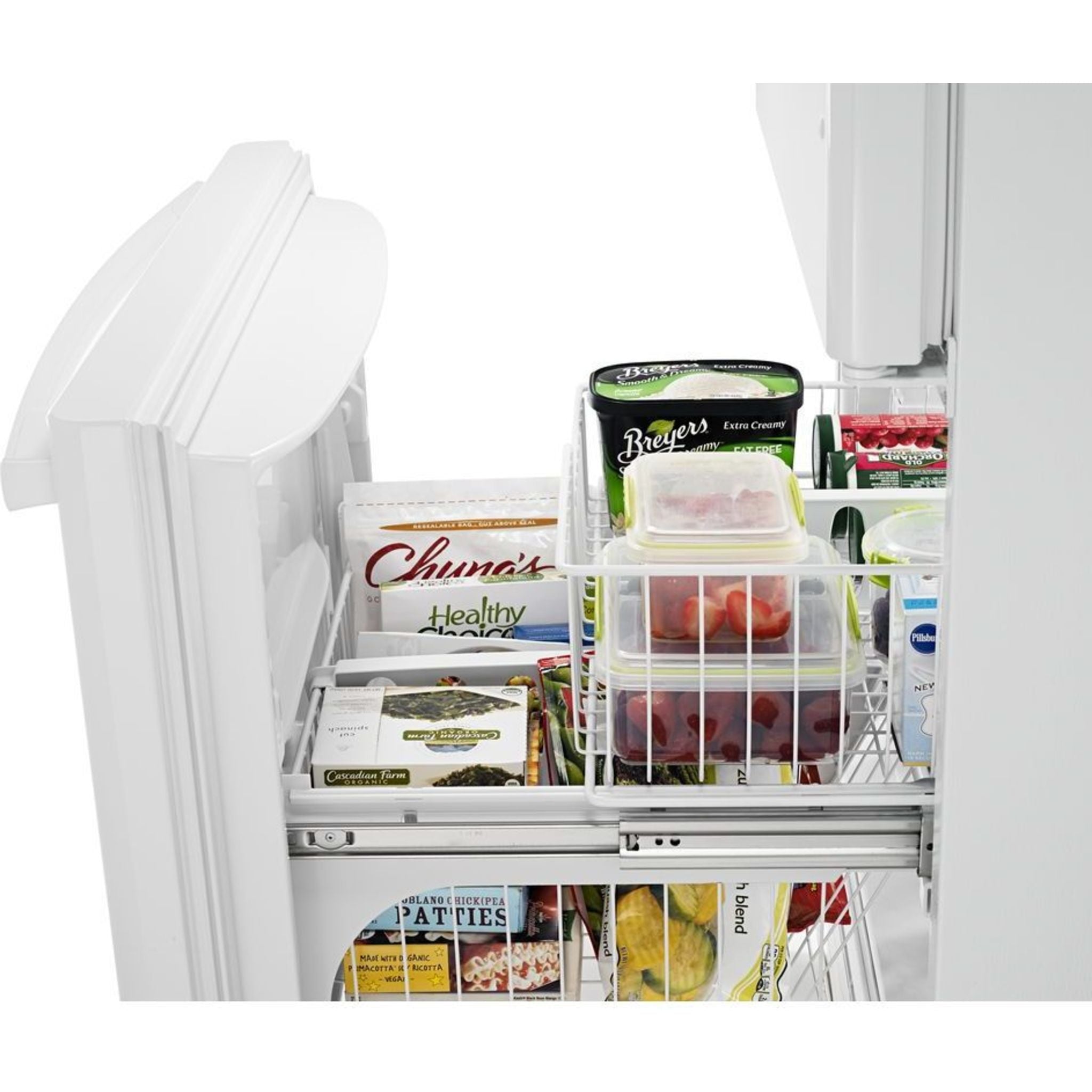 Amana ABB1924BRW Bottom Mount Refrigerator - 18.2 Cu. Ft. White Energy Star Rated for Kitchen & Home Use