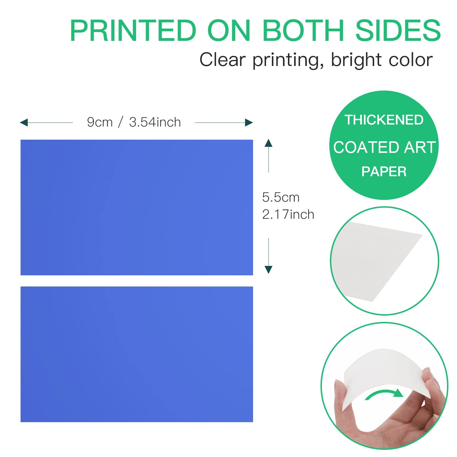 Custom Business Cards Bulk 200PCS - Premium Coated Art Paper 3.6