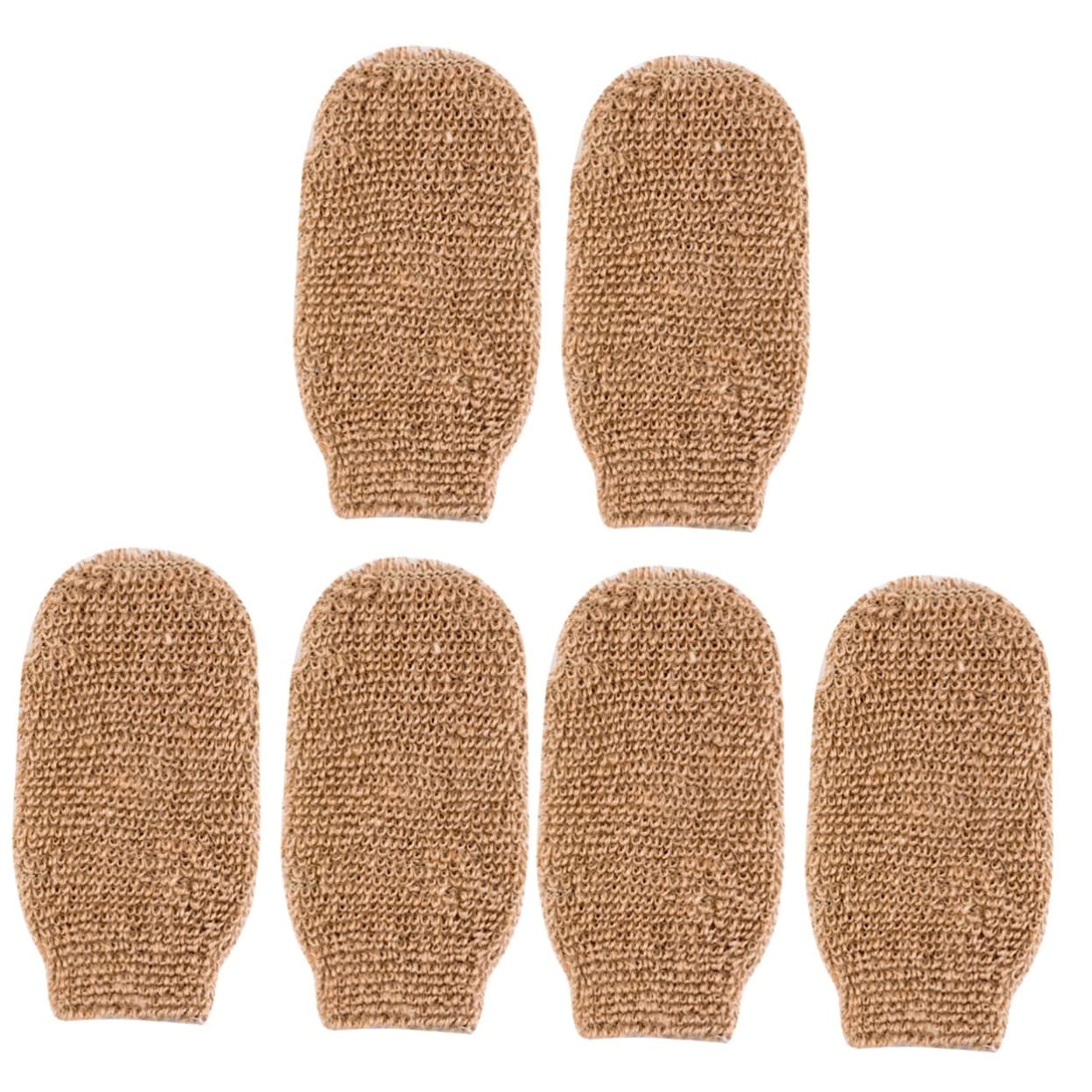DOITOOL 6-Pack Exfoliating Shower Gloves - Body Scrub Gloves for Deep Cleansing, Dead Skin Removal & Massage - Bath & Spa Accessories with Soap Pouch - Perfect for Exfoliation, Foaming & Skin Renewal in Shower or Bath