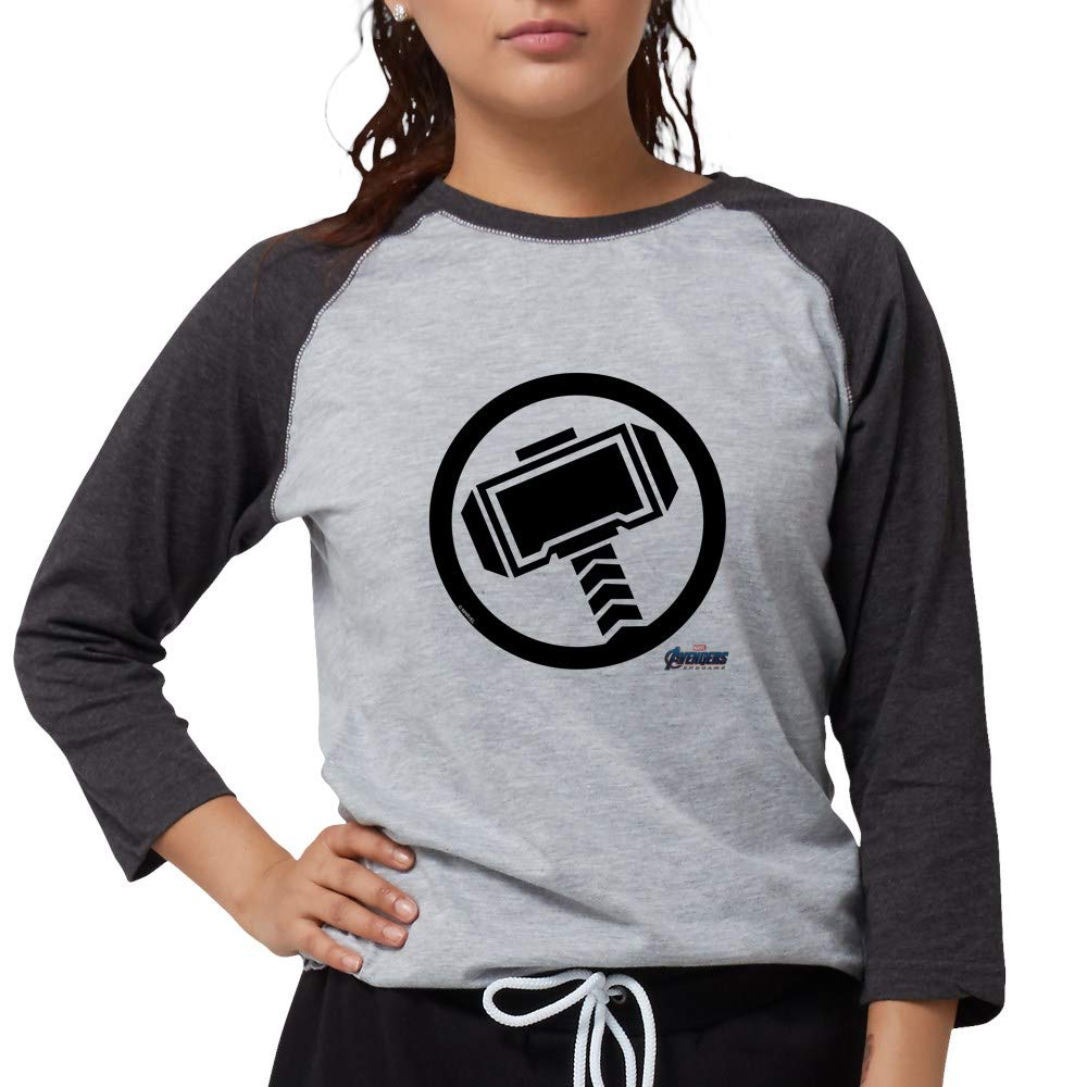 Thor's Hammer Women's Baseball Tee - Norse Mythology Graphic T-Shirt for Women | Casual Wear, Cosplay & Viking Fan Gifts