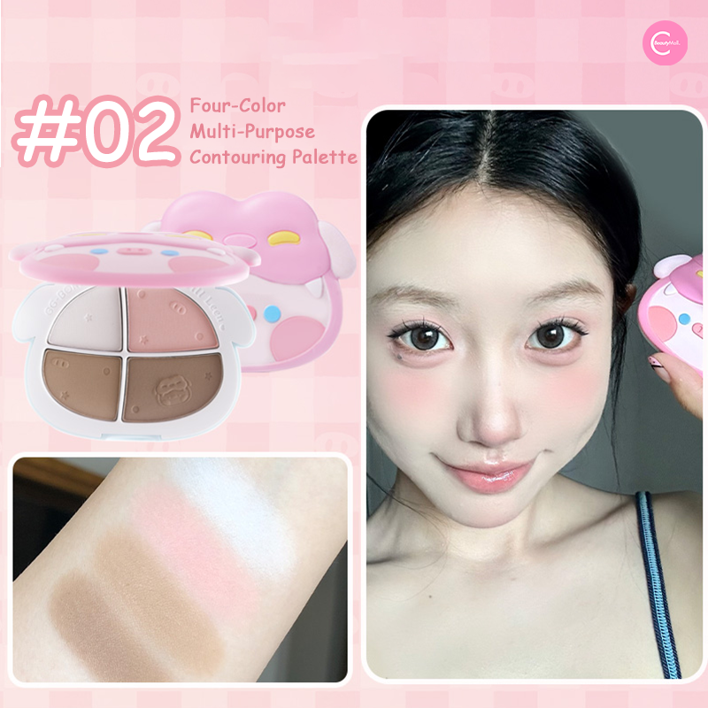 JILL LEEN x GG BOND 4-in-1 Multi-Purpose Face Palette - Contour, Blush, Highlighter & Eyeshadow for Everyday Makeup | Perfect for Travel, Bridal & Professional Use