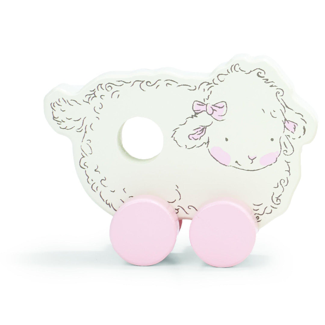 Vintage Baa Bs the Sheep Push Toy - Classic Wooden Pull Toy for Toddlers & Kids - Perfect for Early Learning & Playtime Fun
