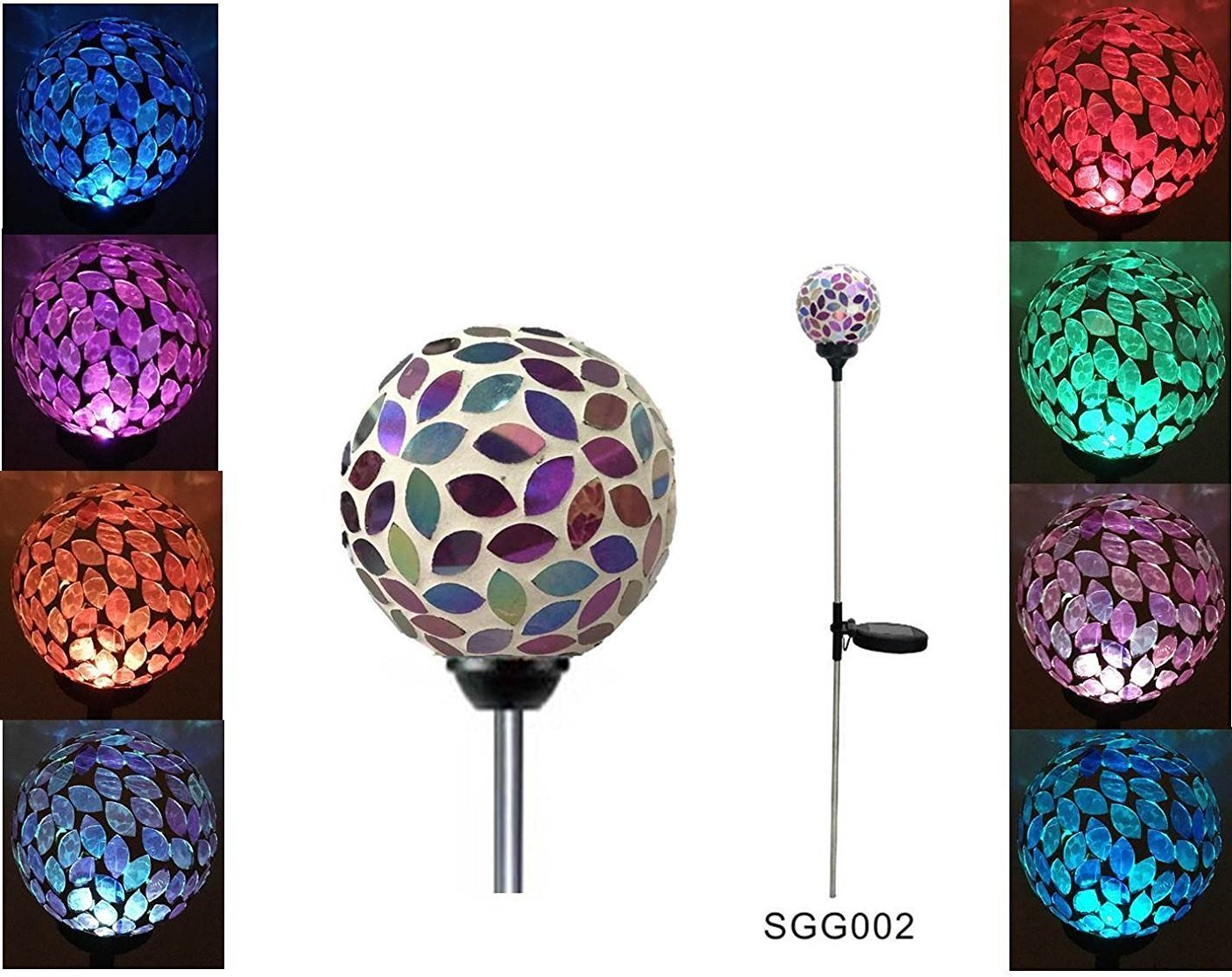 Solar Powered Color Changing LED Flower Petal Ball Lights - Outdoor Waterproof Garden Decoration for Patio, Yard, Pathway & Landscape Lighting