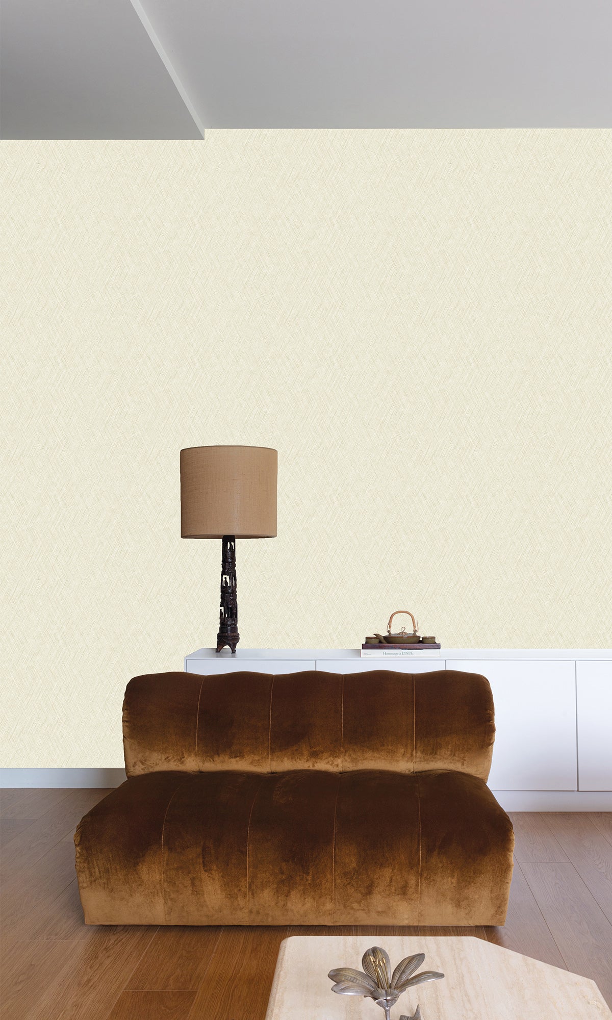 Natural Canary Grass Straw Weave Wallpaper Roll R9814 - Eco-Friendly Textured Wall Covering for Bohemian, Coastal & Farmhouse Decor