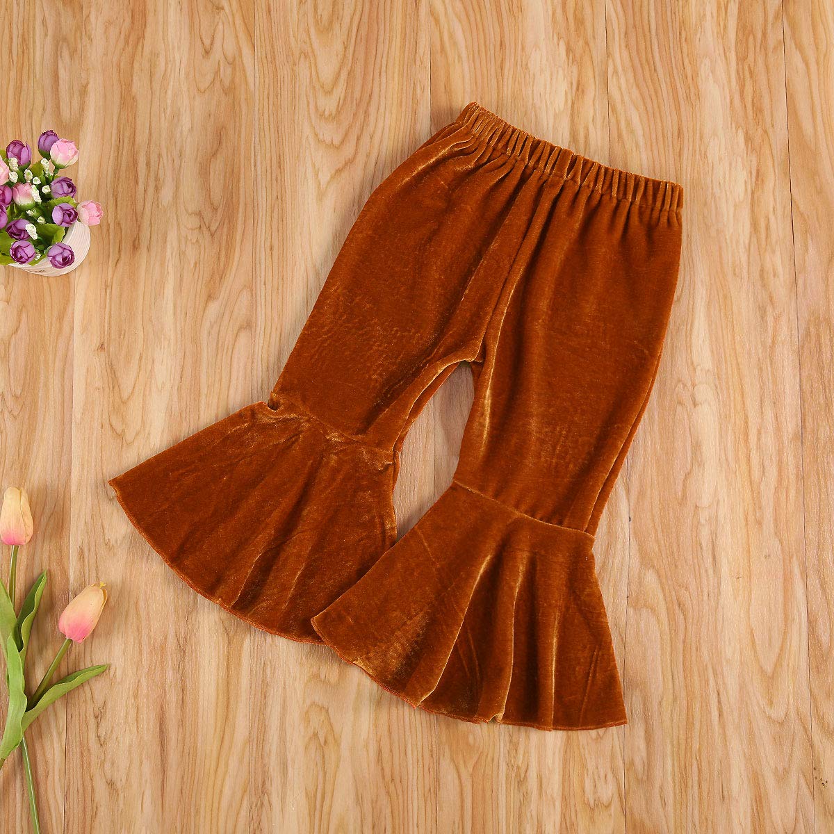 Toddler Bell Bottom Pants for Baby Girls - Soft Ruffle Leggings with Flare Design | Perfect for Playdates, Parties & Casual Outfits