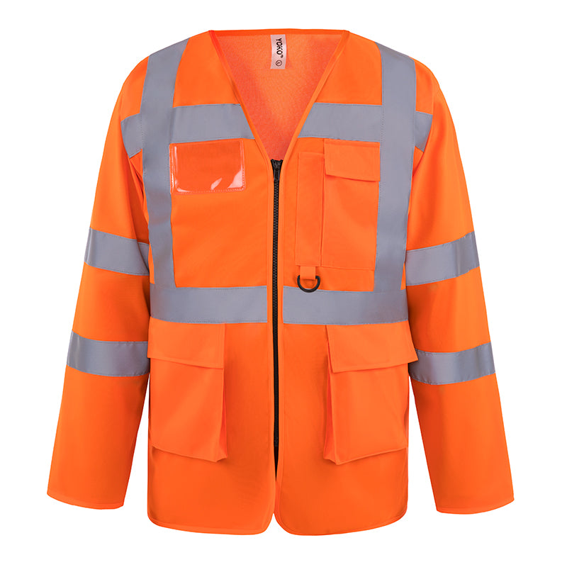 YK014 High Visibility Executive Long Sleeve Waistcoat (HVJ800) - Premium Safety Vest for Construction, Road Work & Emergency Responders