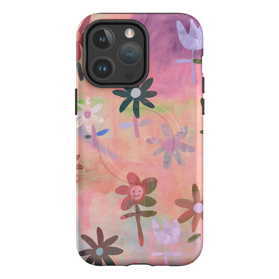 Premium Lazy Daisy Floral Phone Case - Shockproof & Slim Design for iPhone 15/14/13/12/Pro/Max - Perfect for Everyday Use, Travel & Outdoor Activities