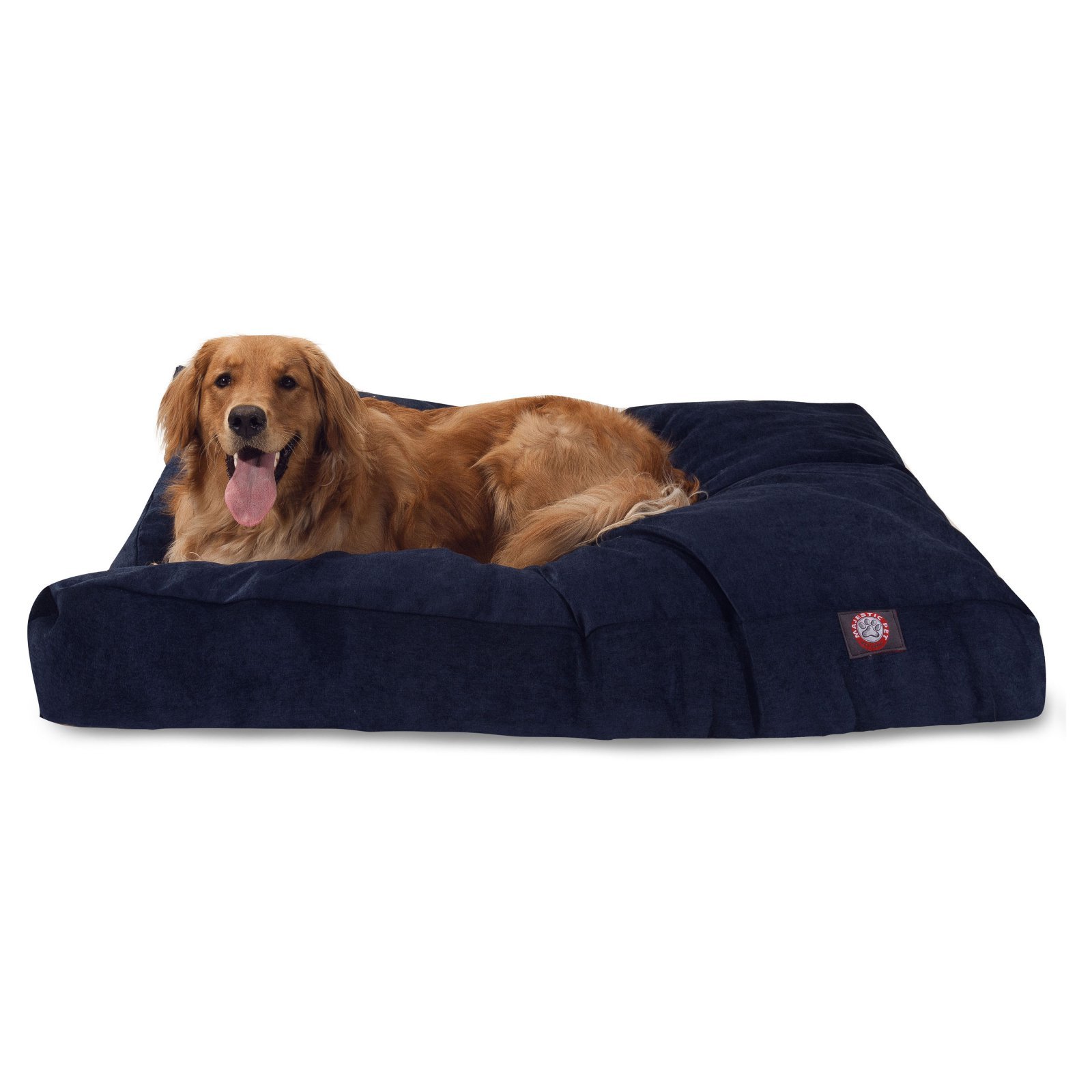 Majestic Pet Villa Rectangle Washable Dog Bed - Non-Slip Comfortable Pet Crate Bed with Removable Cover - Medium Size Kennel Bed for Sleeping (Polyester Fiber, Marine Blue) - Perfect for Home, Office & Travel Use