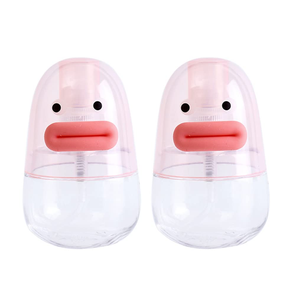Zerodeko 2 Pack Cute Cartoon Spray Bottles - Travel Size Refillable Plastic Bottles for Toner, Lotion & Essentials - Perfect for Outdoor, Gym, Travel & Home Use