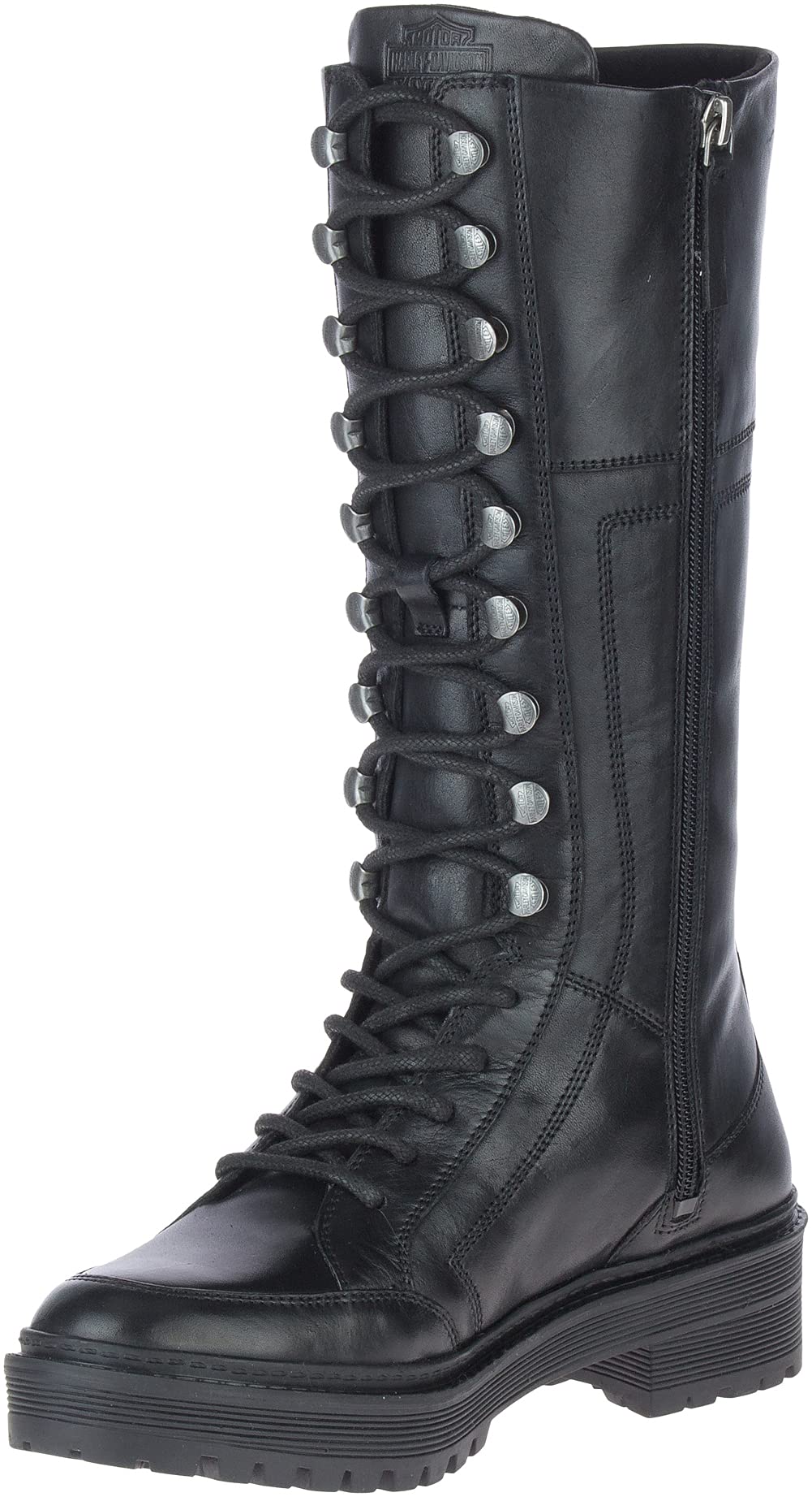 Harley-Davidson Women's Dalwood 12-Inch Lace-Up Motorcycle Boots - Durable Leather Riding Boots for Bikers & Outdoor Adventures - Perfect for Motorcycle Riding, Hiking & Casual Wear