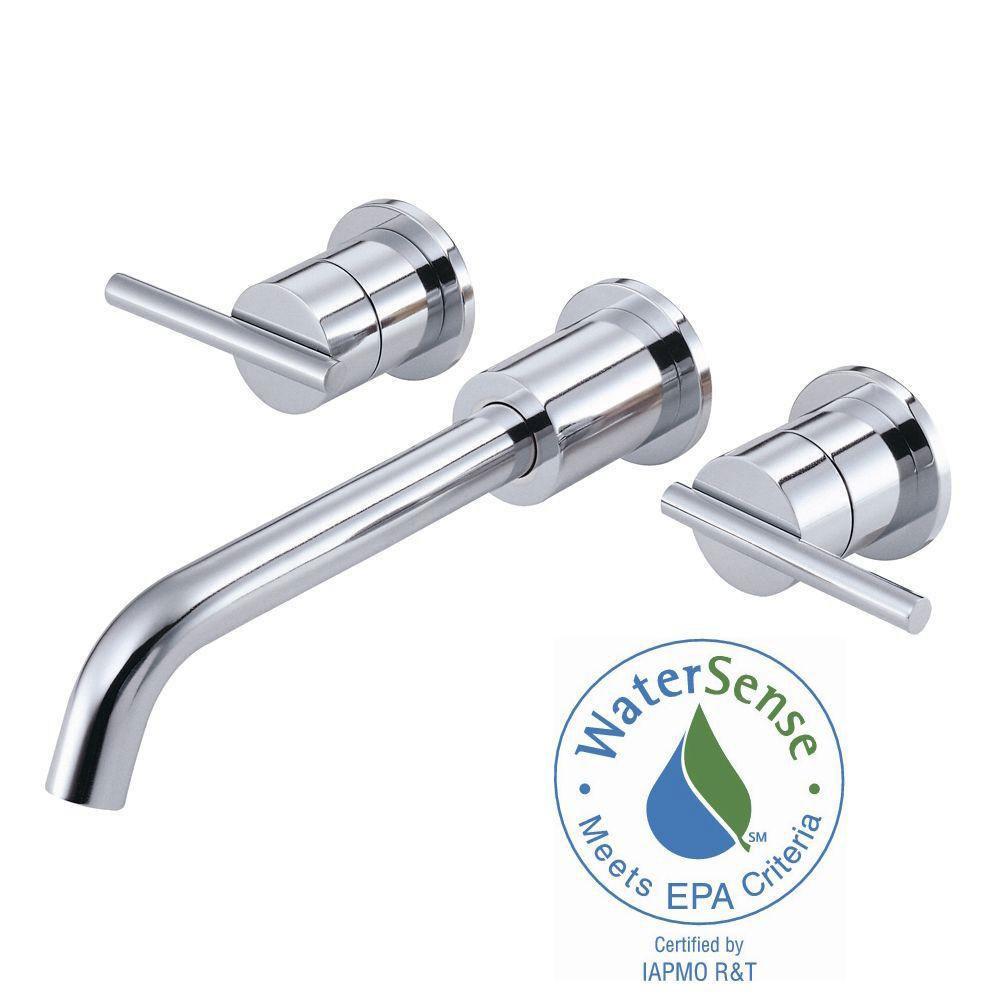 Danze Parma 2-Handle Wall Mount Bathroom Faucet Trim in Chrome Finish 477870 - Perfect for Modern Vanities & Powder Rooms