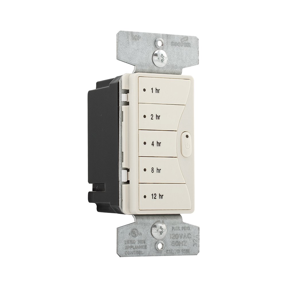 EATON 9591DS ASPIRE 1800W 15A 5-Button Digital Hour Timer in Desert Sand - Perfect for Home Automation, Lighting Control & Appliance Scheduling