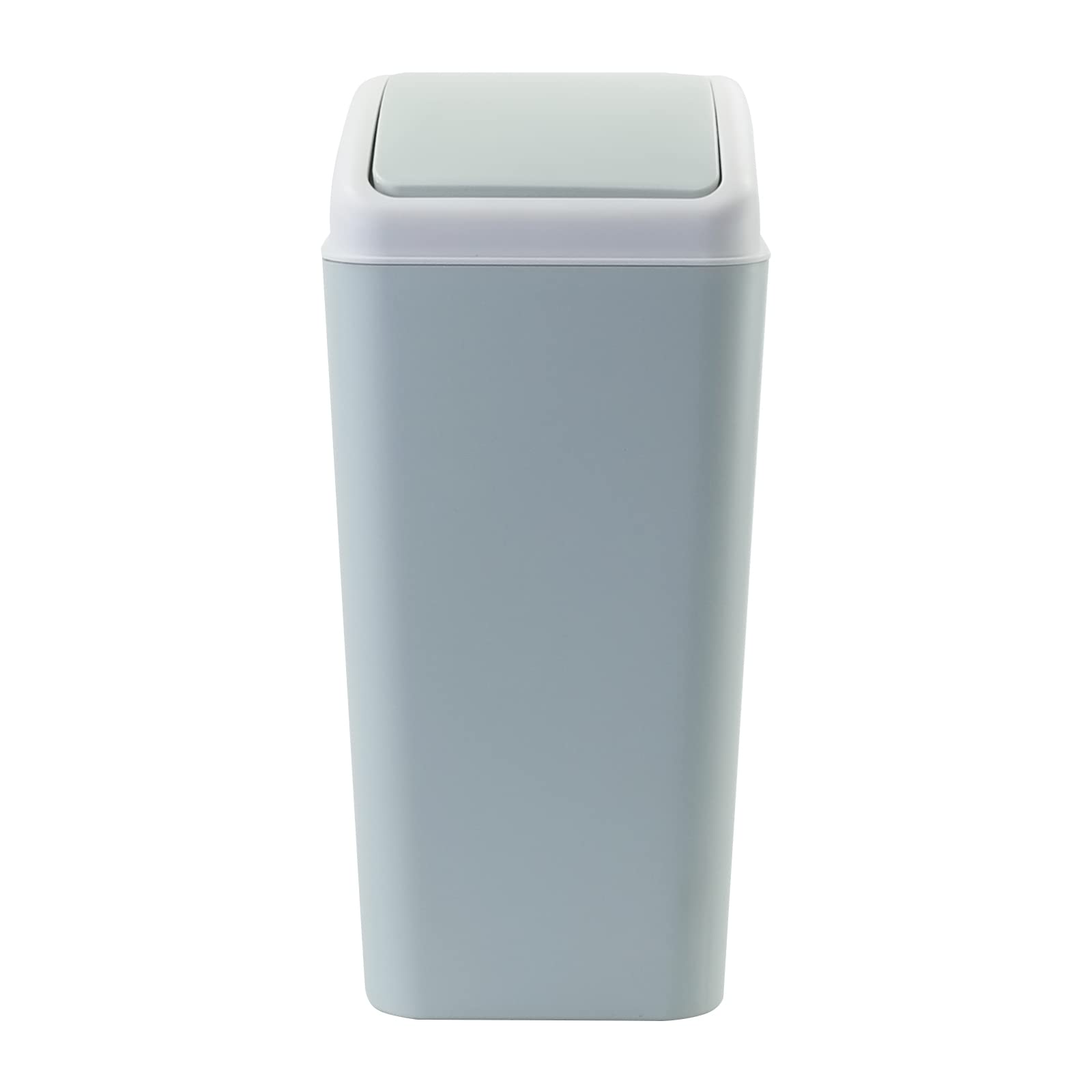 4.5 Gallon Swing Top Trash Can with Lid - Plastic Kitchen Garbage Bin in Blue - Perfect for Home, Office & Restaurant Use