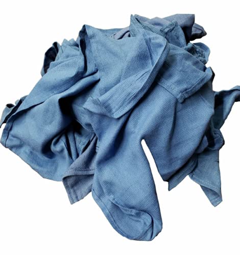 Premium Blue Lint-Free & Streak-Free Cleaning Towels - 10 lbs Bulk Box (Bath Towels & Washcloths) - Ideal for Car Detailing, Kitchen Cleaning & Household Chores #MMH01YN