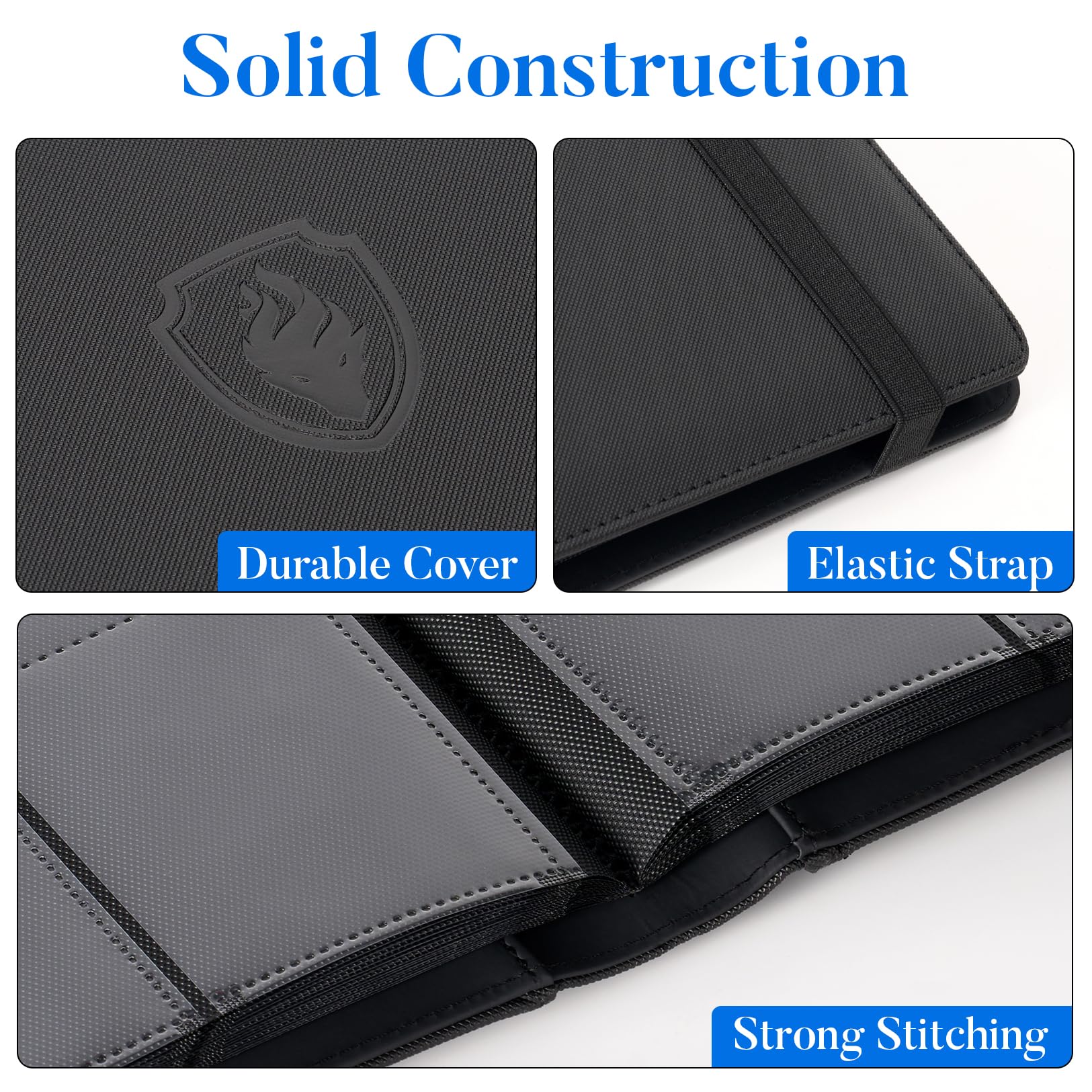Premium 9-Pocket Trading Card Binder - Holds 540 Cards | Durable PU Leather Cover | YuGiOh, MTG, Pokemon TCG & Sports Card Organizer | Compact & Stylish Card Storage Album (Pink) - Perfect for Collectors, Tournaments & Game Nights