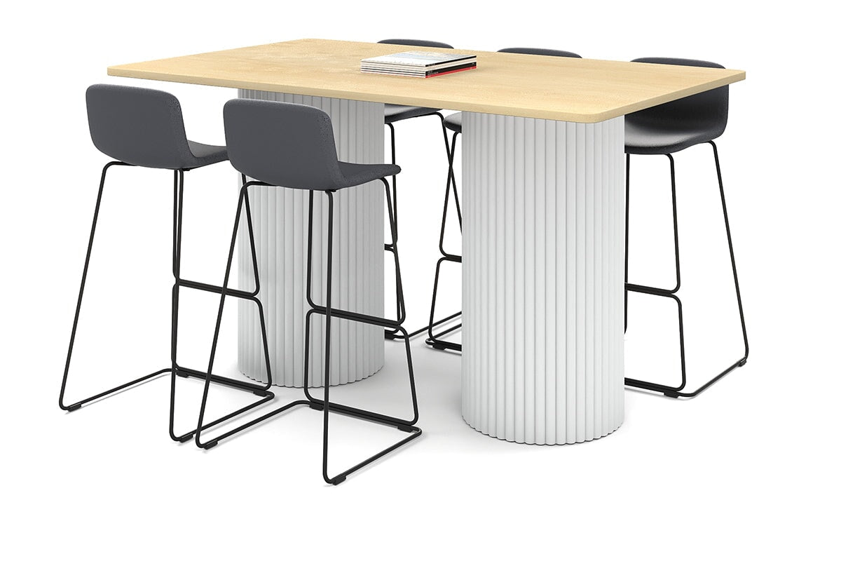 Premium Baobab Wood Circular Base Rectangle Dining Table with Rounded Corners - 1800mm x 1100mm Modern Kitchen Counter Table - Perfect for Dining Rooms, Kitchens and Open-Plan Living Spaces