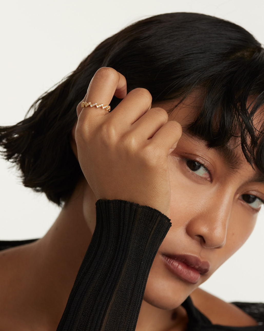 GRID 4 Gold Zipper Ring for Women - Trendy Fashion Jewelry Gift for Her - Perfect for Parties, Date Nights & Everyday Wear