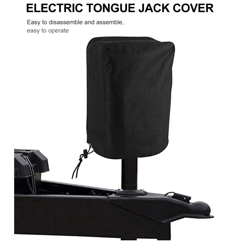Wakauto Electric RV Jack Cover - Heavy Duty Polyester Trailer Tongue Protector for Travel Trailers, Camper, 5th Wheel | Weatherproof & Durable Protection for Outdoor Use