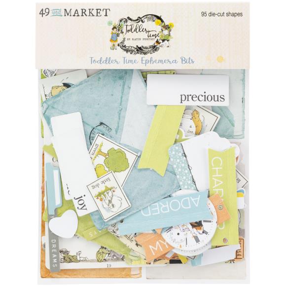49 and Market Ephemera Bits - Toddler Time Scrapbooking Supplies for Baby Memory Books | Perfect for Baby Shower Gifts, First Birthday Albums & DIY Craft Projects