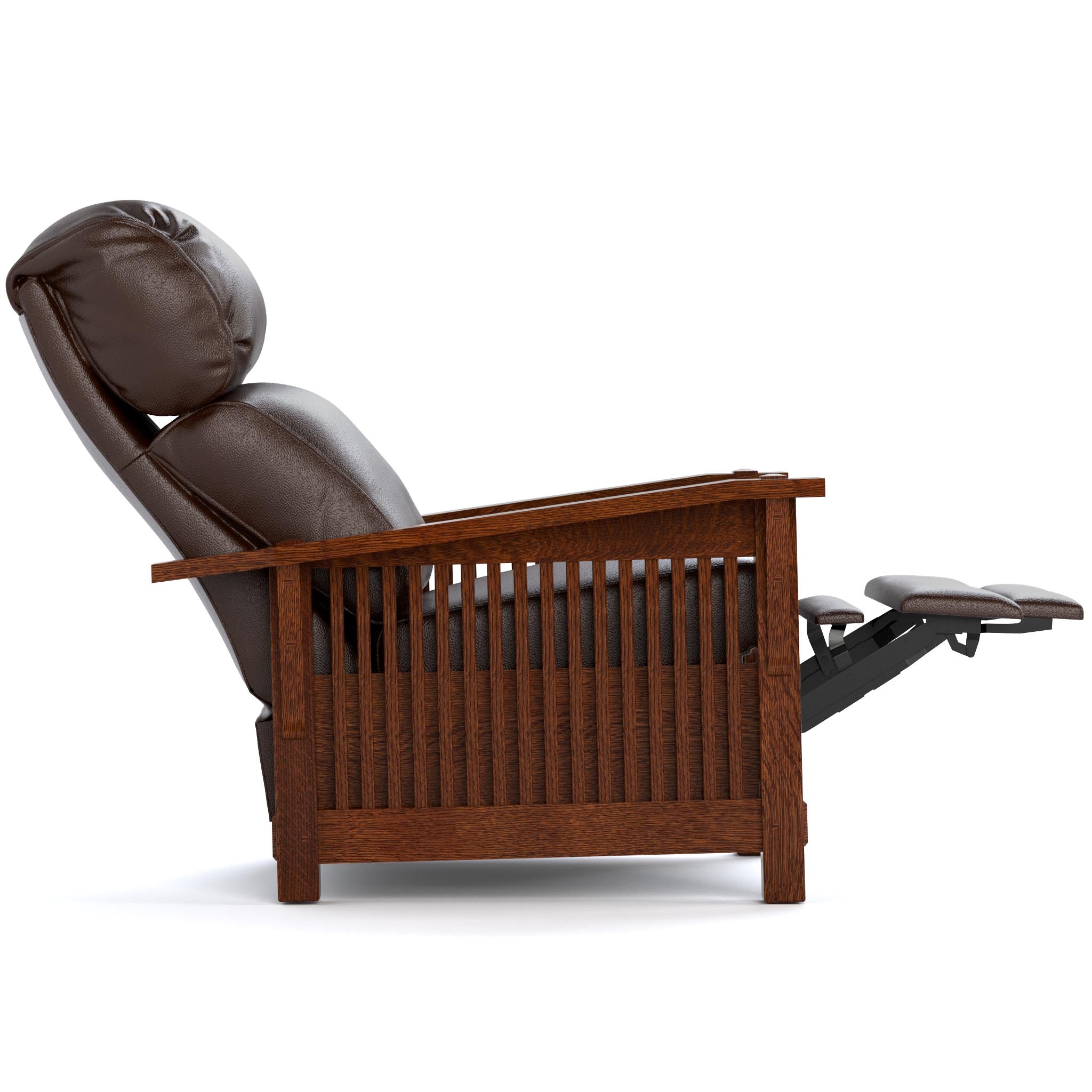 Bustle Back Spindle Morris Recliner Chair - Comfortable Traditional Wingback Recliner for Living Room, Bedroom & Home Theater - Perfect for Relaxing, Reading & Watching TV