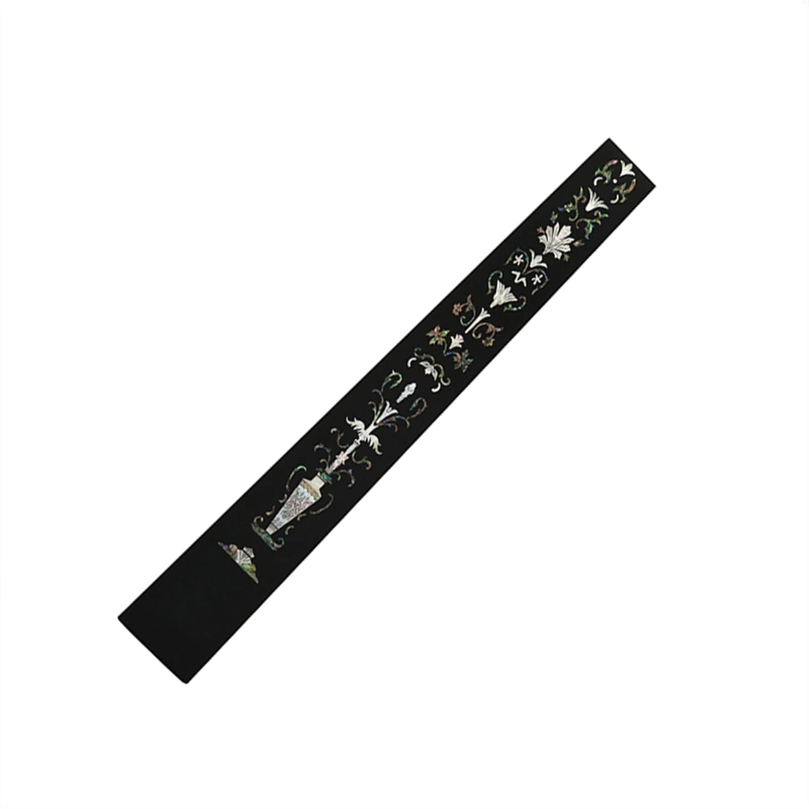 Premium Ebony Guitar Fretboard with Shell Mosaic Inlay - Handcrafted for Classical, Acoustic & Electric Guitars - Perfect for Upgrades, Repairs & Custom Builds - Ideal for Musicians, Luthiers & DIY Guitar Projects