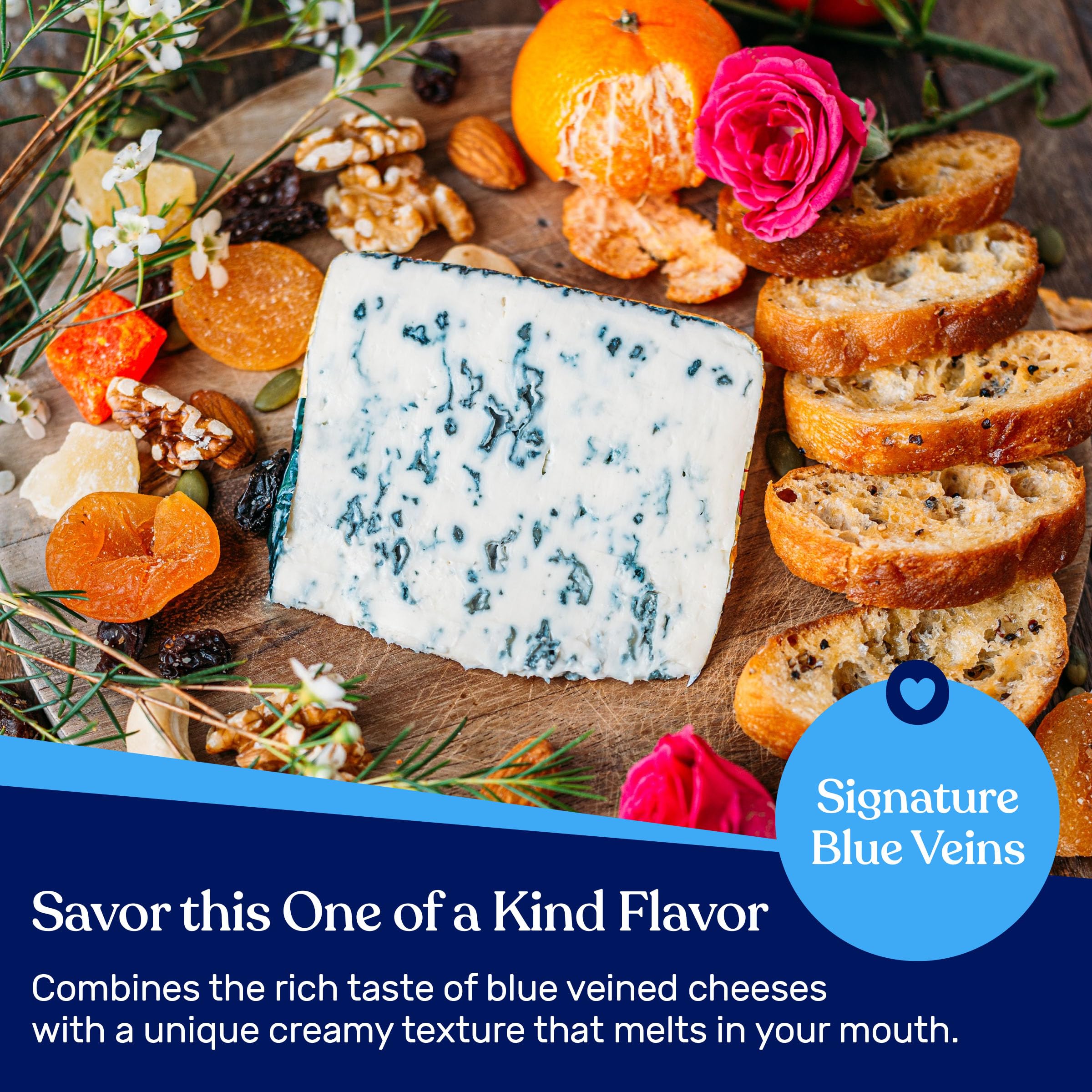 Saint Agur Blue Cheese Wedge – 5 lbs | Creamy, Mild & Smooth French Blue Cheese | Perfect for Charcuterie Boards, Salads & Gourmet Recipes | Premium Cheese from The Cheese Lover Shop