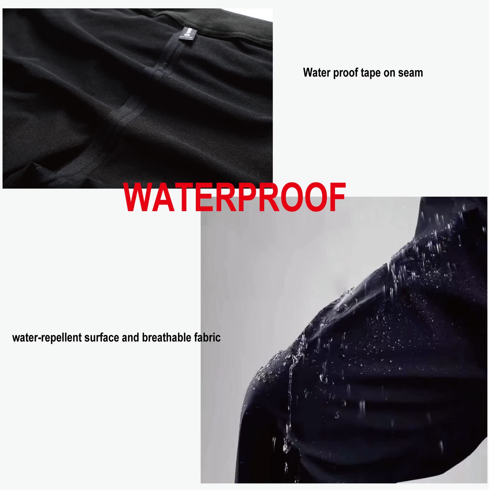 FORBEMK Men's Waterproof Cycling Pants - Windproof, Quick-Dry, Lightweight Running & Mountain Bike Pants for Downhill Riding & Outdoor Sports - Perfect for Commuting, Hiking & Winter Cycling