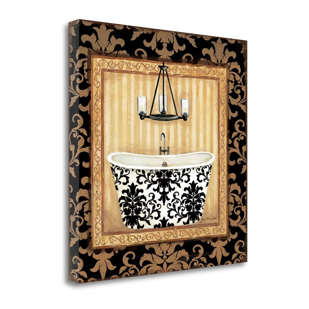Black Veranda Bath Fine Art Giclee Print by Jo Moulton - Gallery Wrapped Canvas Wall Art Ready to Hang - Perfect for Living Room, Bedroom & Office Decor