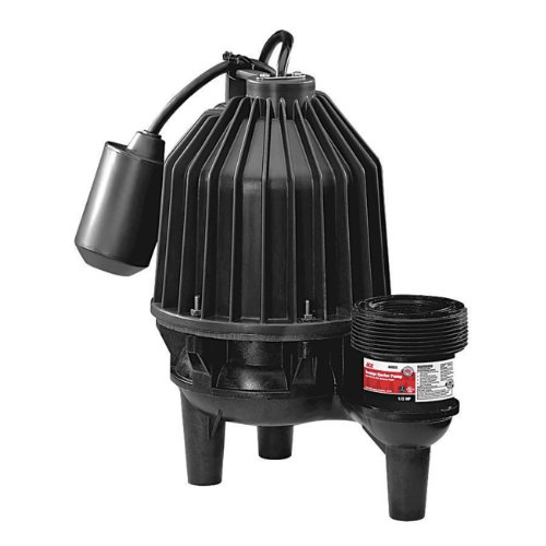 Ace 1/2 HP Sewage Ejector Pump - 6420 GPH High Capacity, 2