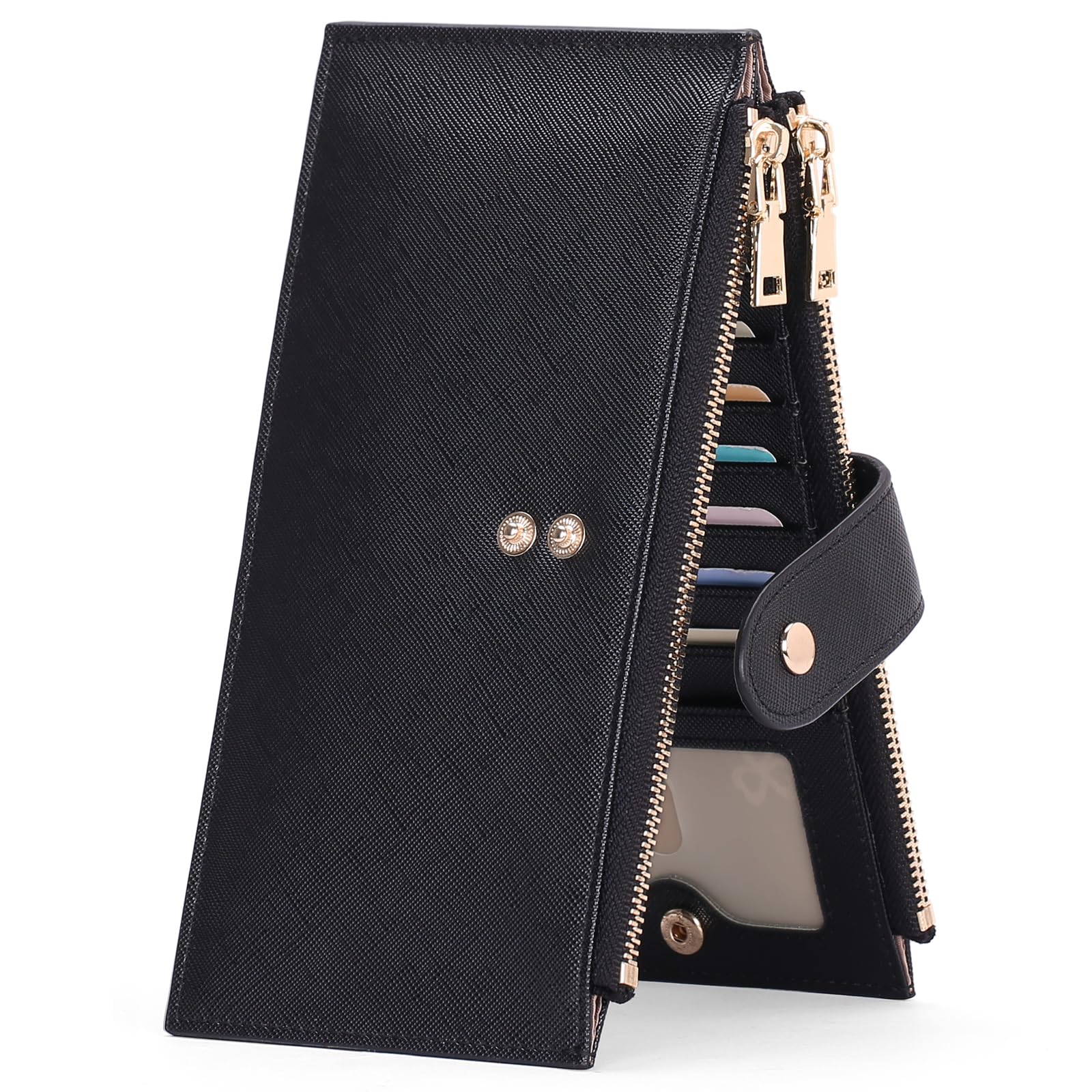 GOIACII Slim RFID Blocking Wallet for Women - Multi-Slot Credit Card Holder with Zipper Coin Purse | Perfect for Travel, Shopping & Everyday Use